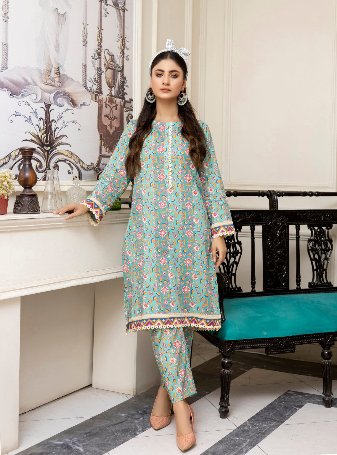 D#01 Keysha Durefishan Digital Printed Stitch 2Pc 823 D#01 Keysha Durefishan Digital Printed Stitch 2Pc 823