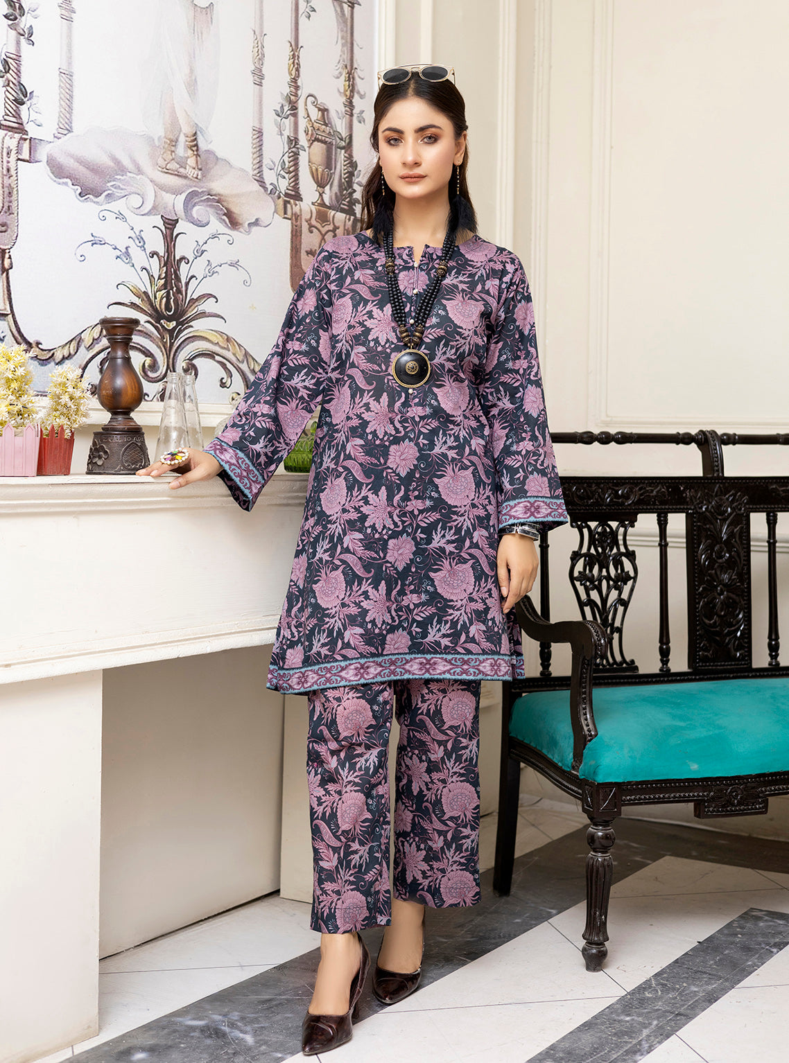 D#02 Keysha Durefishan Digital Printed Stitch 2Pc 823 D#02 Keysha Durefishan Digital Printed Stitch 2Pc 823