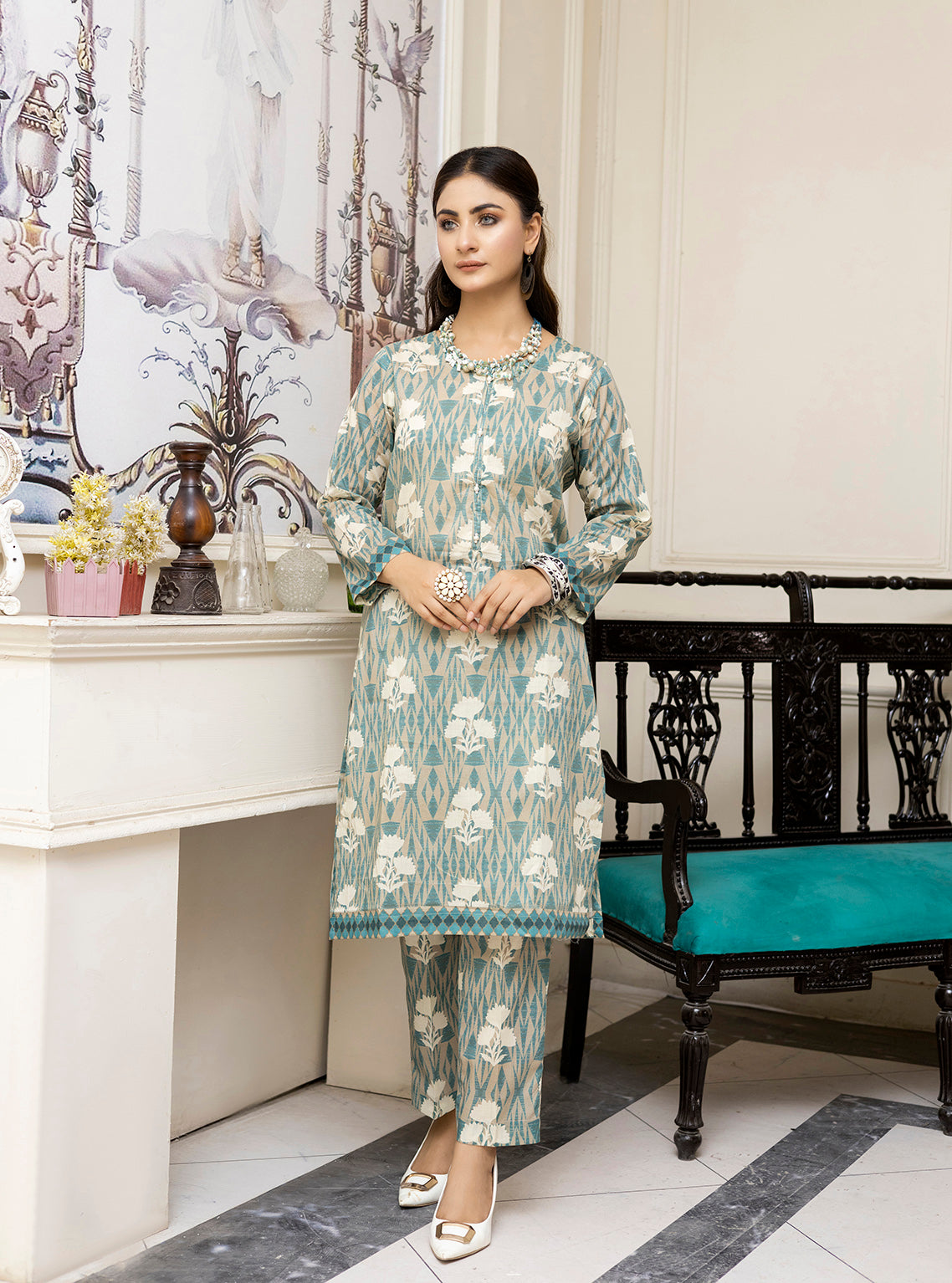 D#03 Keysha Durefishan Digital Printed Stitch 2Pc 823 D#03 Keysha Durefishan Digital Printed Stitch 2Pc 823