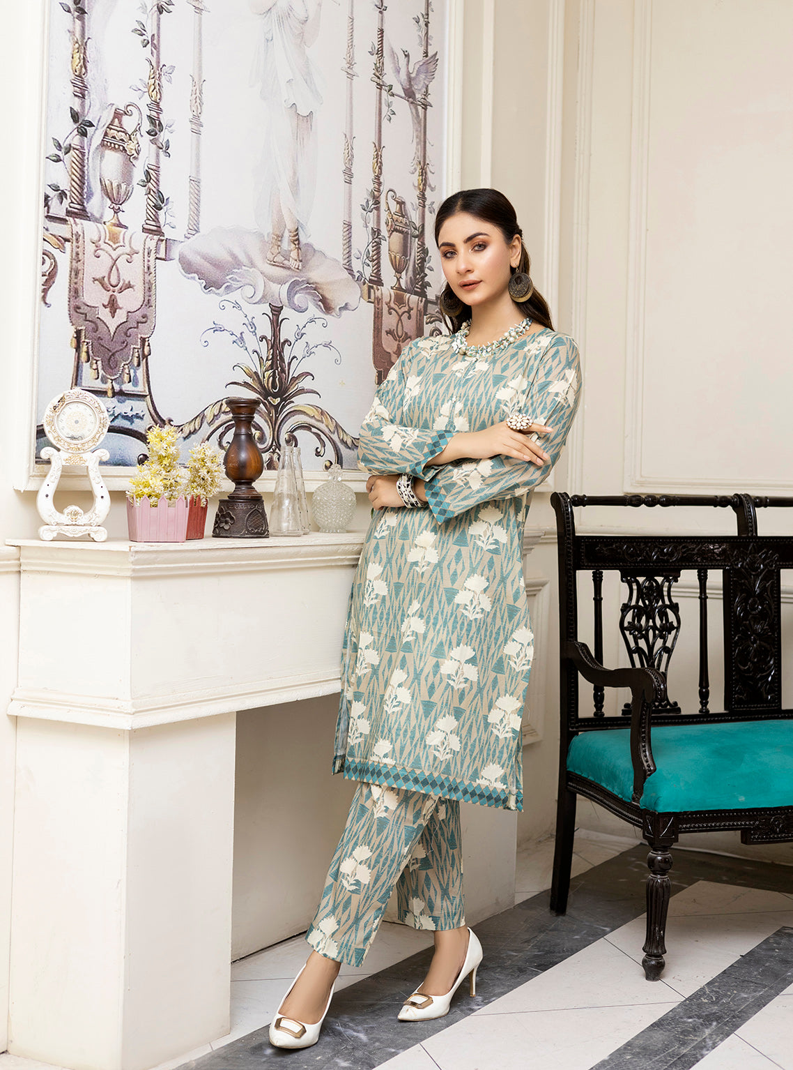 D#03 Keysha Durefishan Digital Printed Stitch 2Pc 823 D#03 Keysha Durefishan Digital Printed Stitch 2Pc 823
