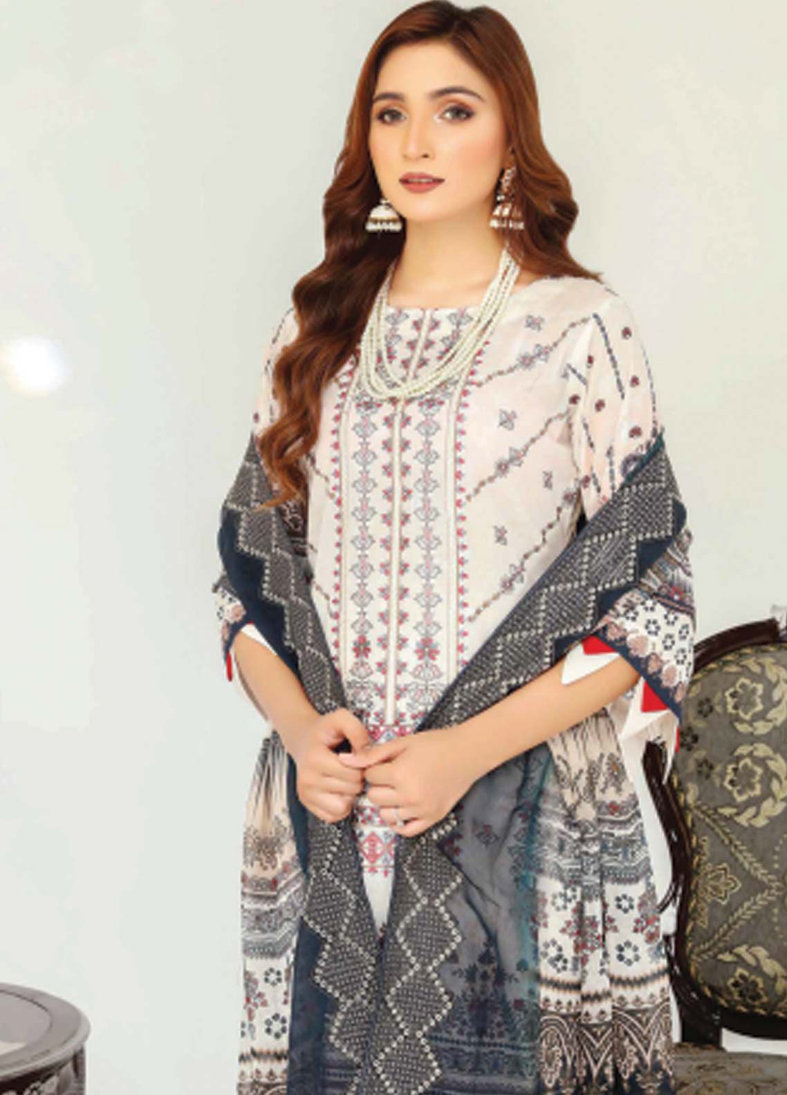 D#07 Abisha Digital Emb Lawn Collection 623 V-50 D#07 Abisha Digital Emb Lawn Collection 623 V-50
