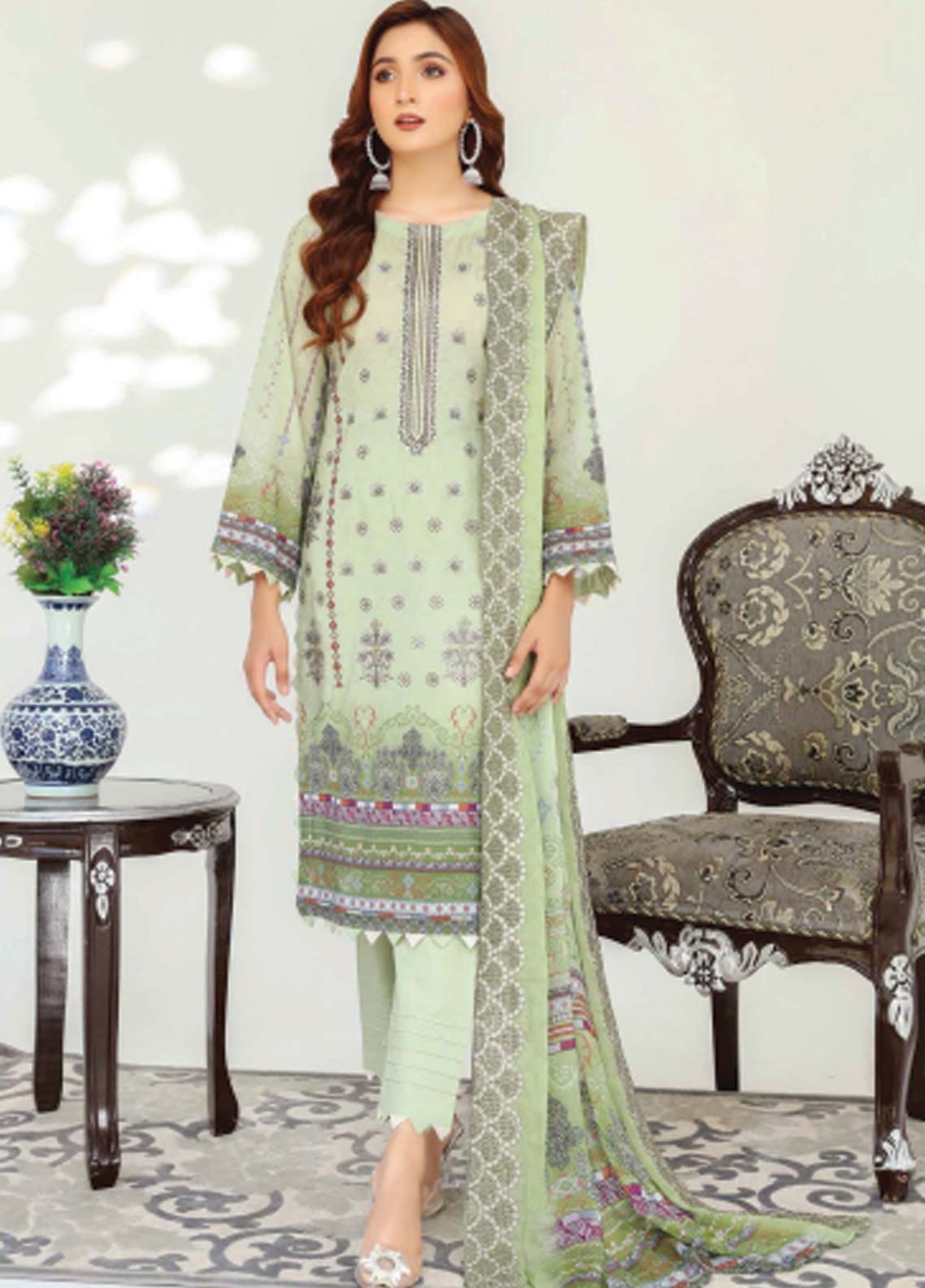 D#03 Abisha Digital Emb Lawn Collection 623 V-50 D#03 Abisha Digital Emb Lawn Collection 623 V-50