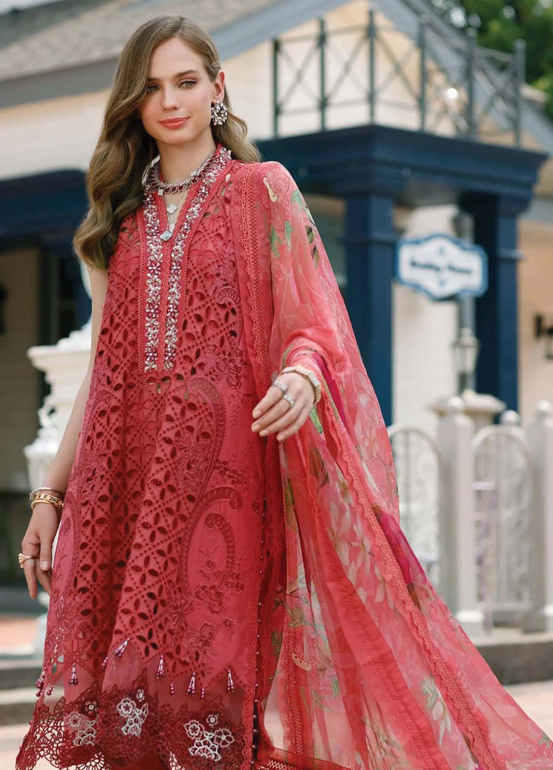 D#08 Noor By Saadia Asad Eid Handwork Schiffli Laserkari Collection 623 D#08 Noor By Saadia Asad Eid Handwork Schiffli Laserkari Collection 623