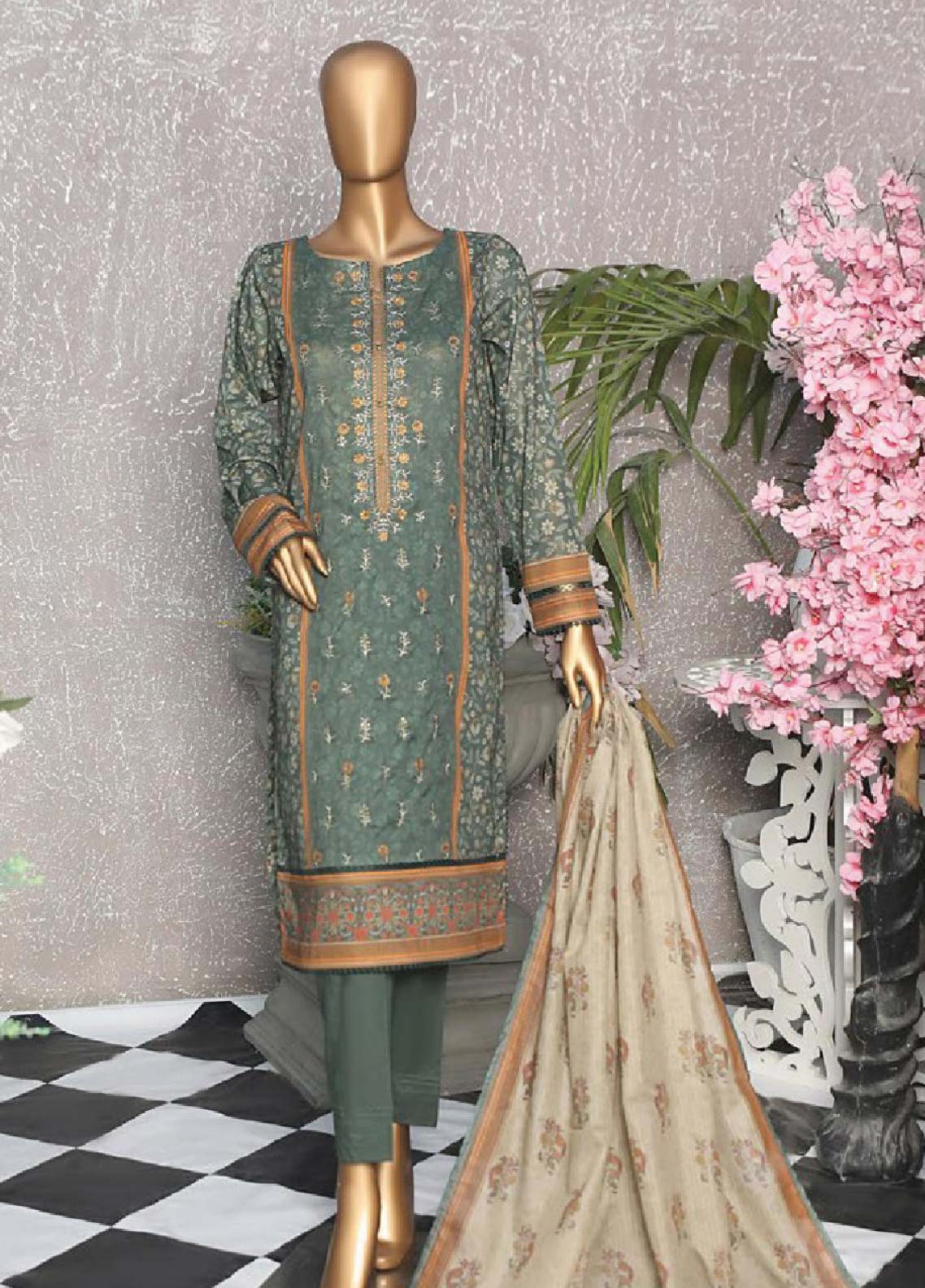 D#91 HZ Asasa Emb Lawn Collection 623 D#91 HZ Asasa Emb Lawn Collection 623