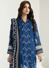 D#0489 LSM Lakhany Monochrome Black & White Lawn Collection 623