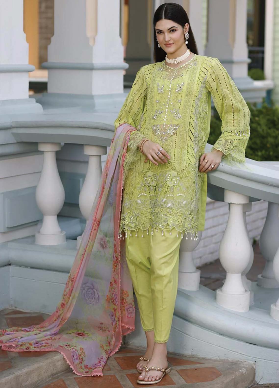 D#09 Noor By Saadia Asad Eid Handwork Schiffli Laserkari Collection 623 D#09 Noor By Saadia Asad Eid Handwork Schiffli Laserkari Collection 623