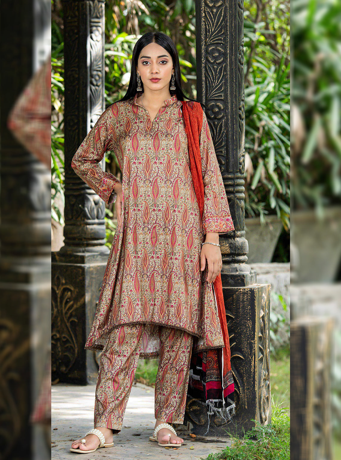 Aangan By Qalamkar Embroidered Linen Unstitched 3 Piece Suit - 11 Aangan By Qalamkar Embroidered Linen Unstitched 3 Piece Suit - 11
