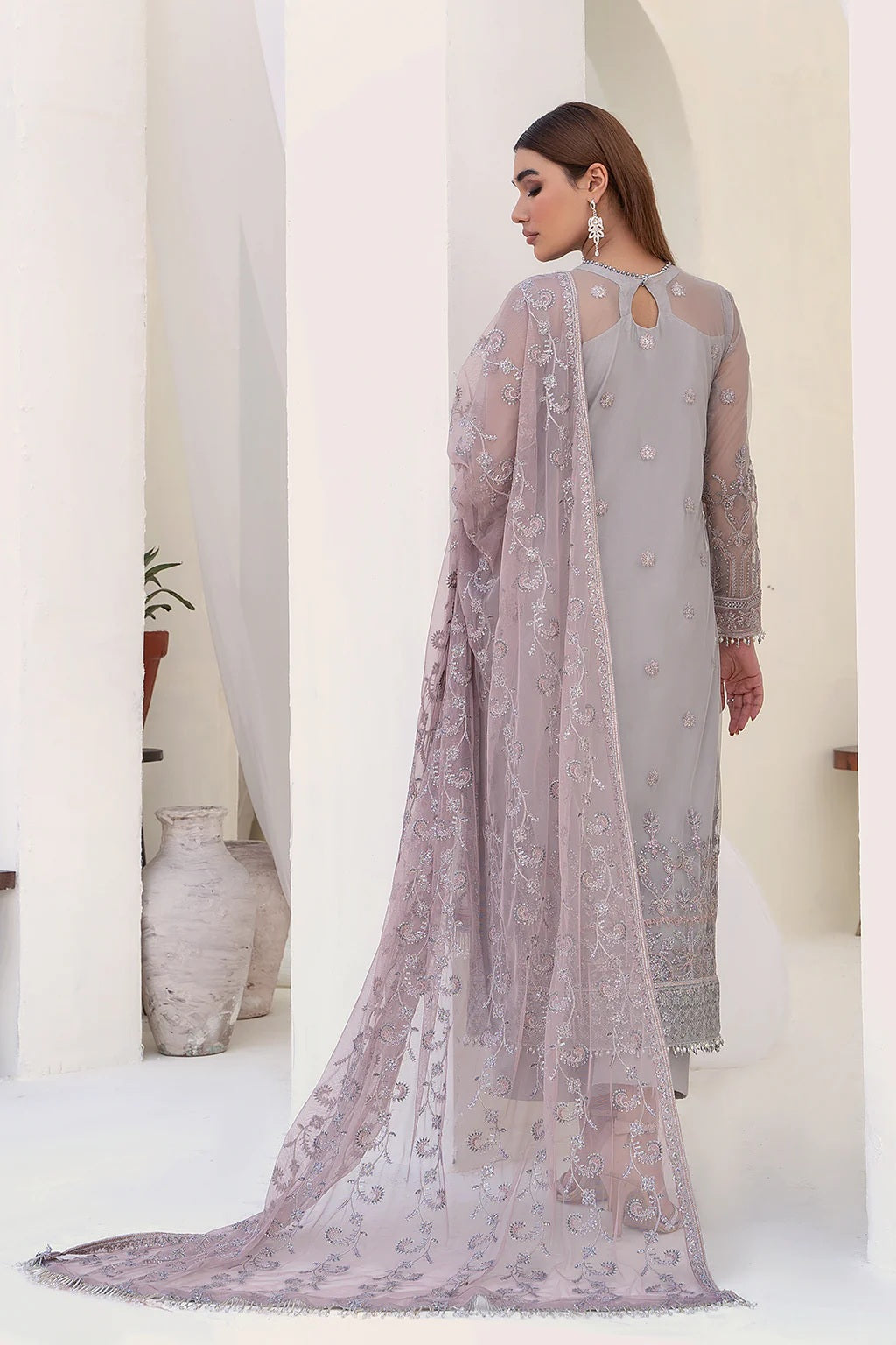 Nazneen By Zarif Embroidered Net Unstitched 3 Piece Suit - 02 Nazneen By Zarif Embroidered Net Unstitched 3 Piece Suit - 02