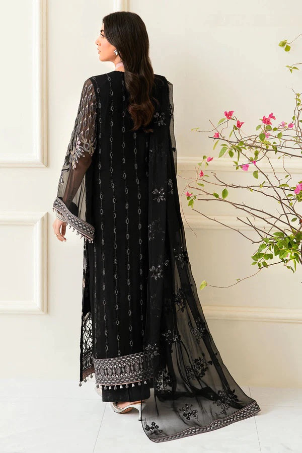 Safeera By Flossie Embroidered Chiffon Unstitched 3 Piece Suit - 02 PEBBLE Safeera By Flossie Embroidered Chiffon Unstitched 3 Piece Suit - 02 PEBBLE