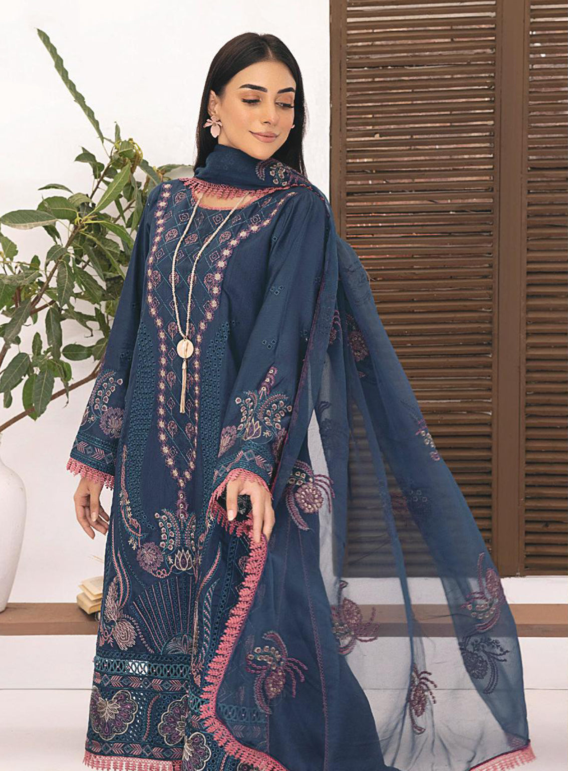 Kastoori By Awwal Embroidered Viscose Unstitched 3 Piece Suit - 08 Kastoori By Awwal Embroidered Viscose Unstitched 3 Piece Suit - 08