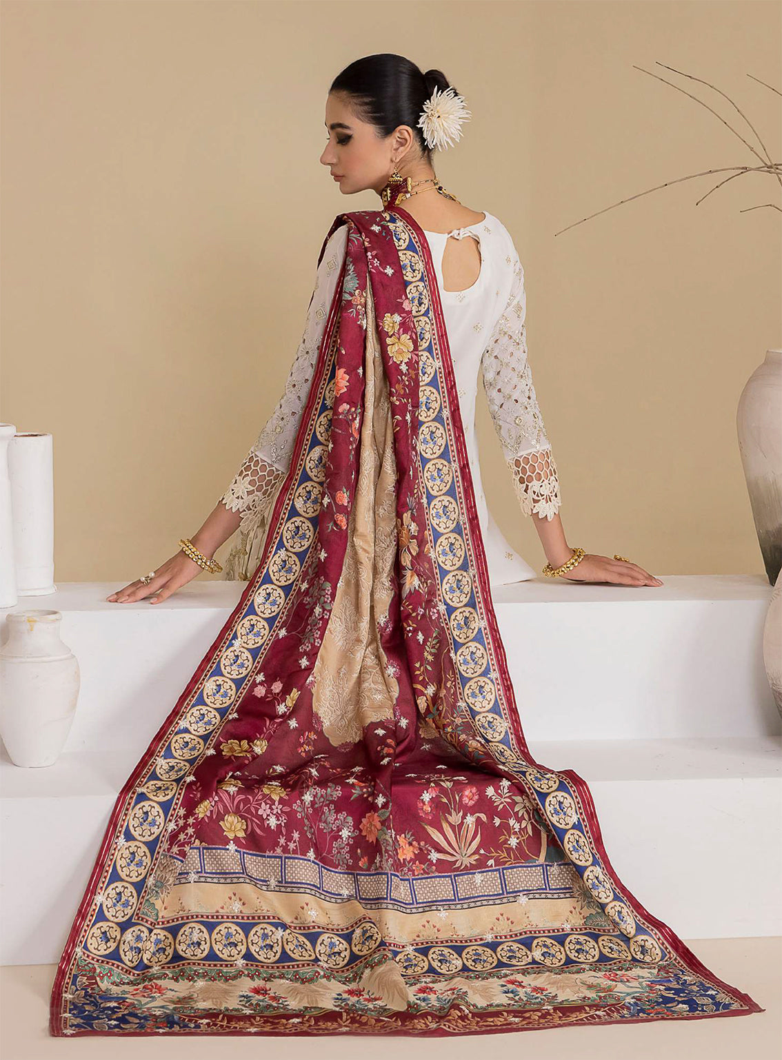 Iznik Embroidered Chiffon Unstitched 3 Piece Suit - 24 Iznik Embroidered Chiffon Unstitched 3 Piece Suit - 24