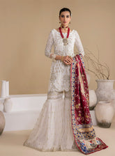 Iznik Embroidered Chiffon Unstitched 3 Piece Suit - 24