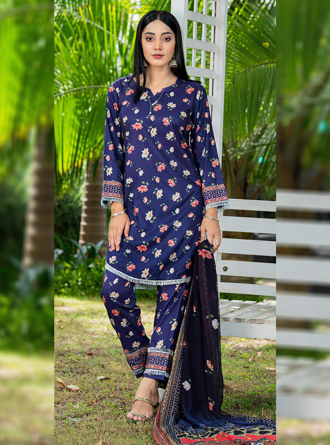 Aangan By Qalamkar Embroidered Linen Unstitched 3 Piece Suit - 02 Aangan By Qalamkar Embroidered Linen Unstitched 3 Piece Suit - 02