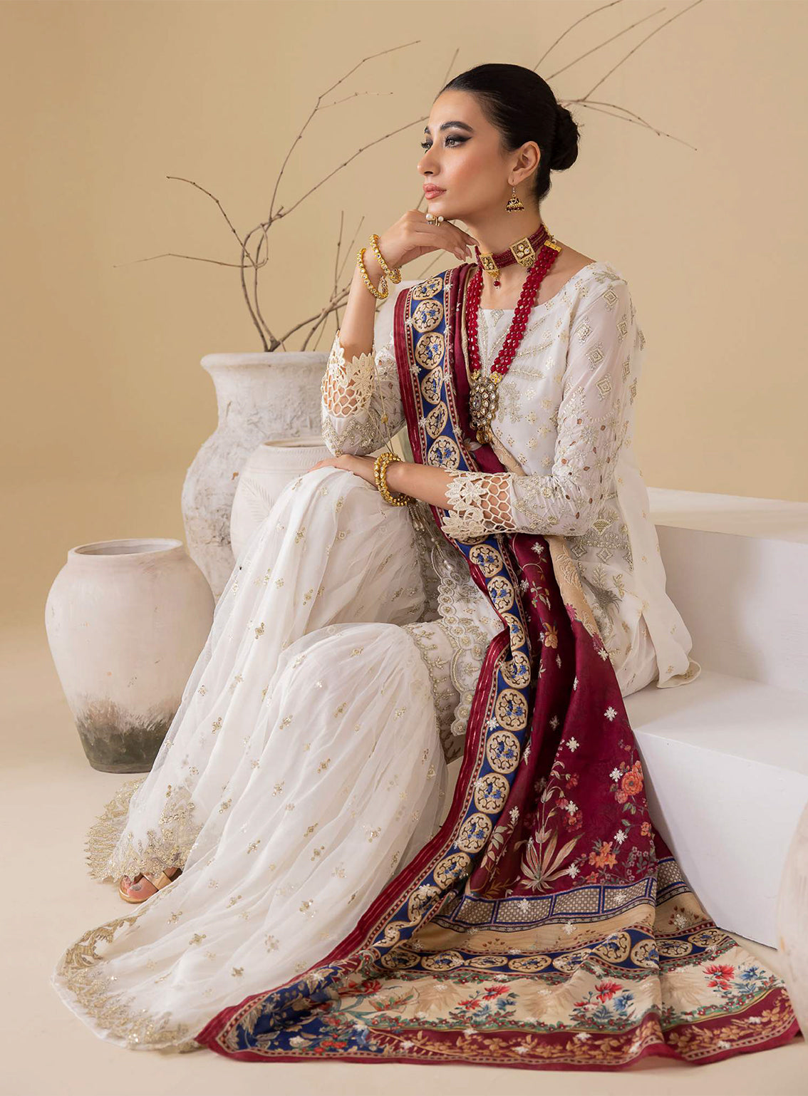 Iznik Embroidered Chiffon Unstitched 3 Piece Suit - 24 Iznik Embroidered Chiffon Unstitched 3 Piece Suit - 24