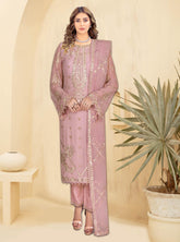 Kashish By Ramsha Embroidered Chiffon Unstitched 3 Piece Suit - 107