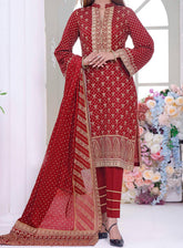 Daman By VS Textile Printed Cambric Unstitched 3 Piece Suit - 2518