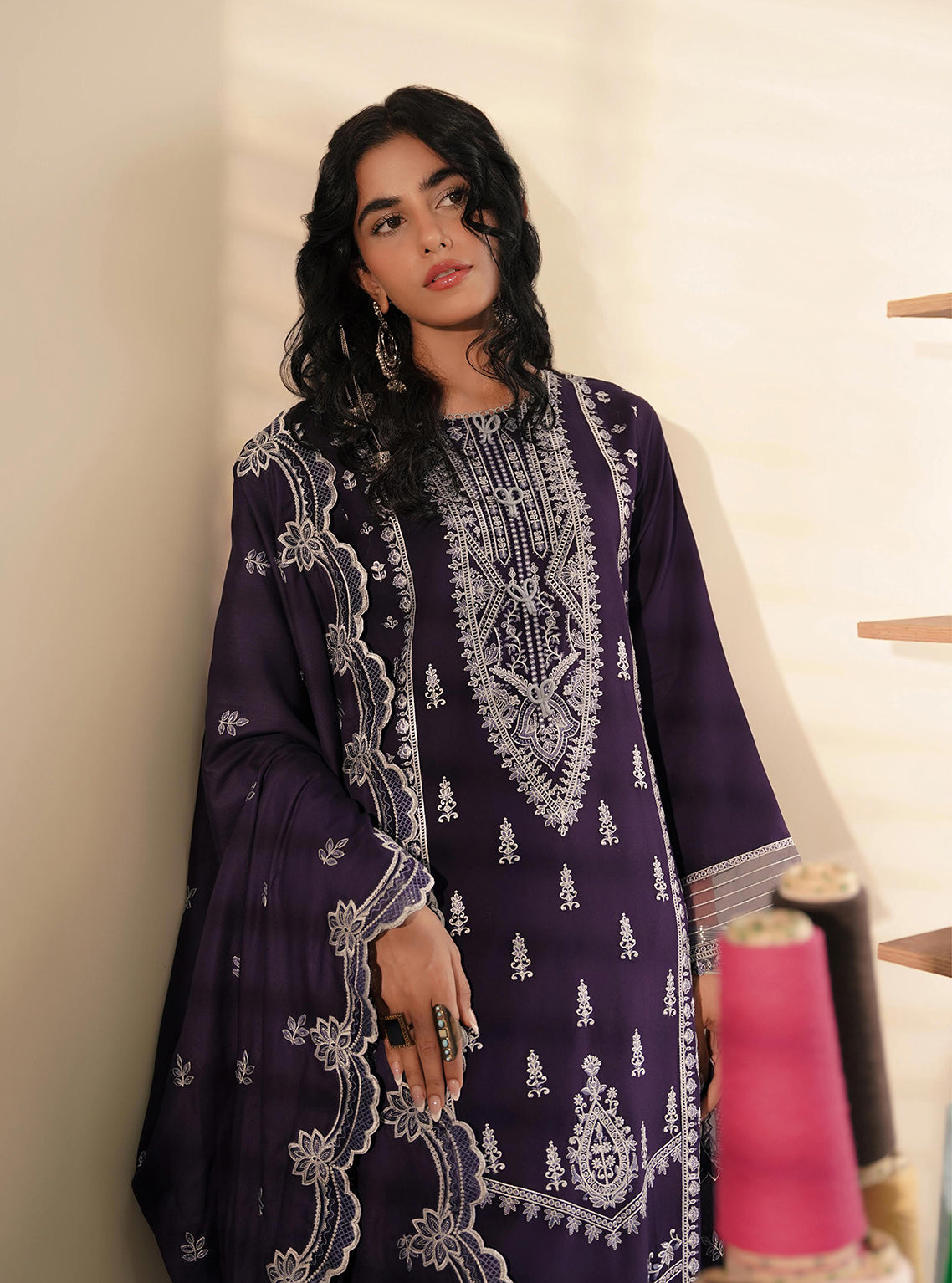 Miraal By Aabyaan Embroidered Linen Unstitched 3 Piece Suit - 06 Miraal By Aabyaan Embroidered Linen Unstitched 3 Piece Suit - 06