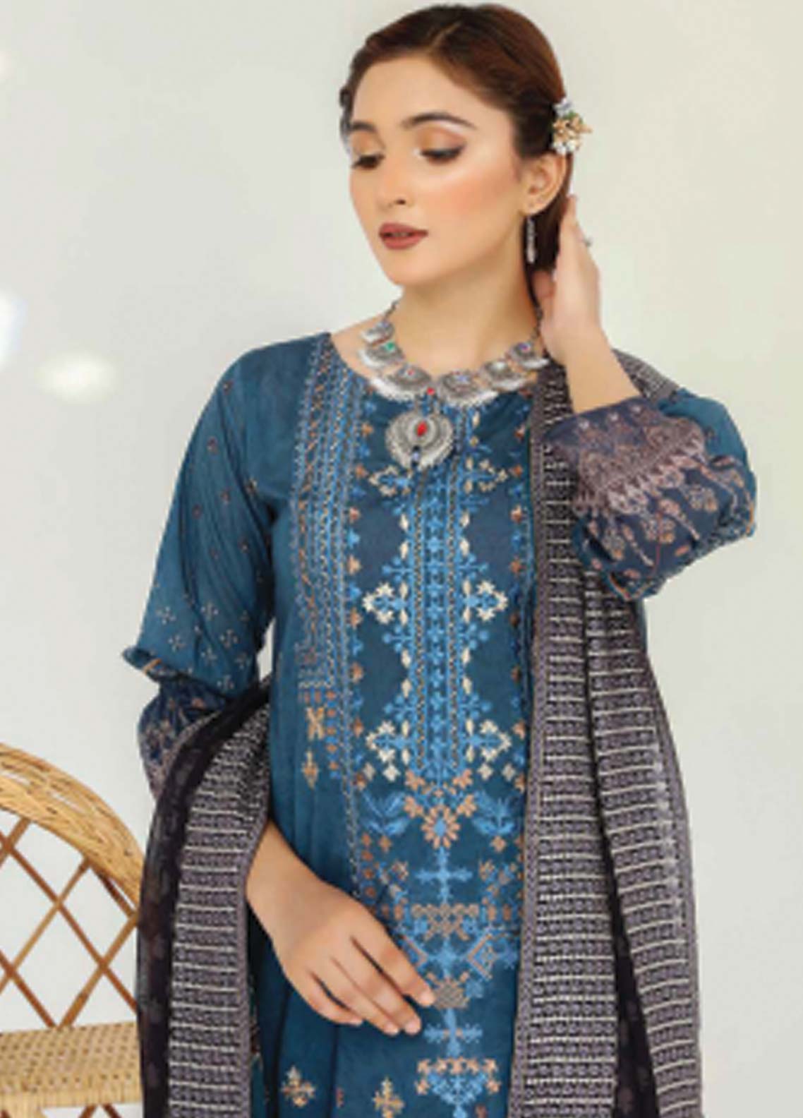 D#10 Abisha Digital Emb Lawn Collection 623 V-50 D#10 Abisha Digital Emb Lawn Collection 623 V-50