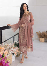 Azure Embroidered Chiffon Unstitched 3 Piece Suit - 29