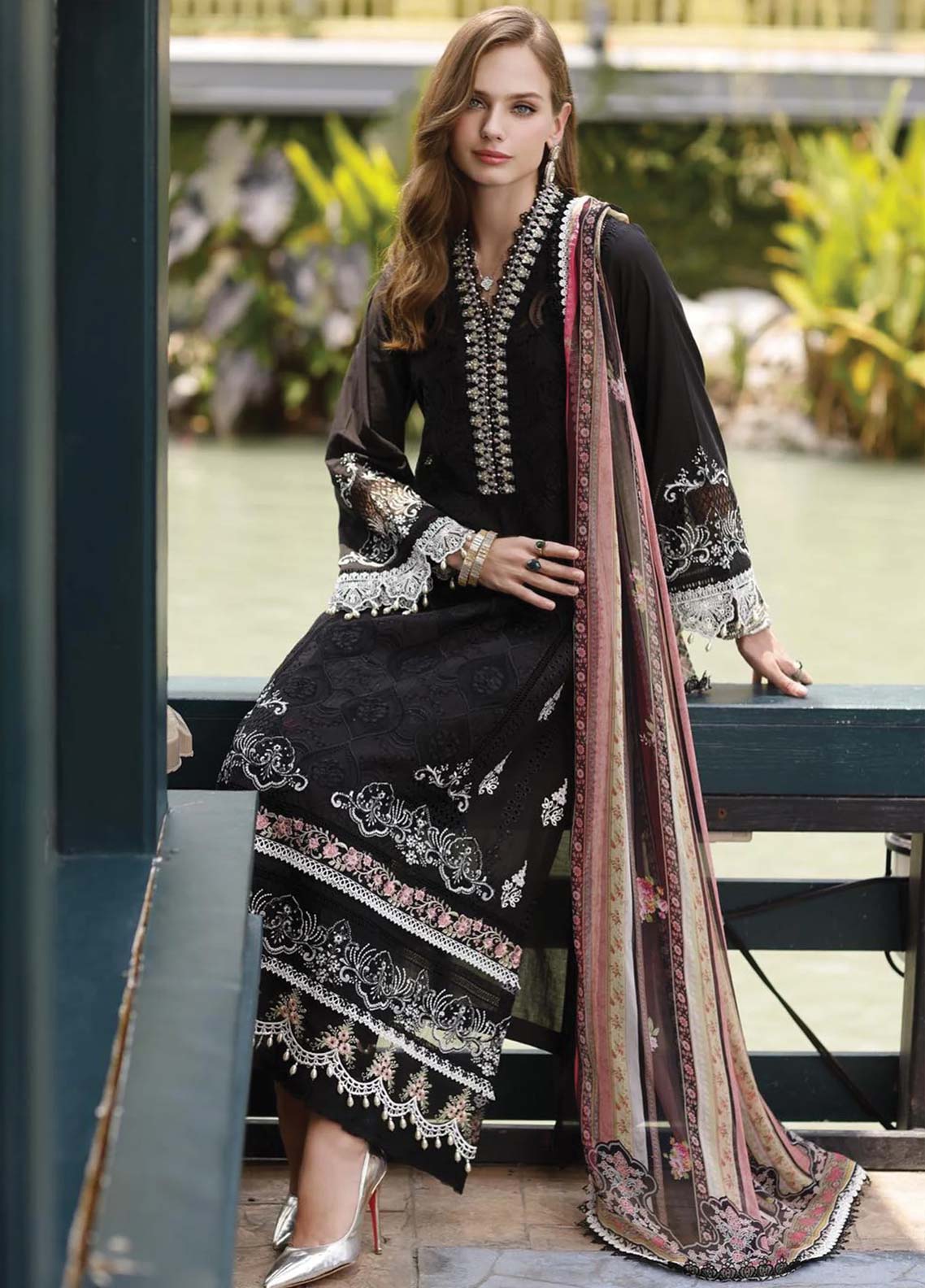 D#06 Noor By Saadia Asad Eid Handwork Schiffli Laserkari Collection 623 D#06 Noor By Saadia Asad Eid Handwork Schiffli Laserkari Collection 623