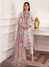 D#07 AlZohaib Sunshine Bloom Printed Bamber Chikankari Dupatta 923