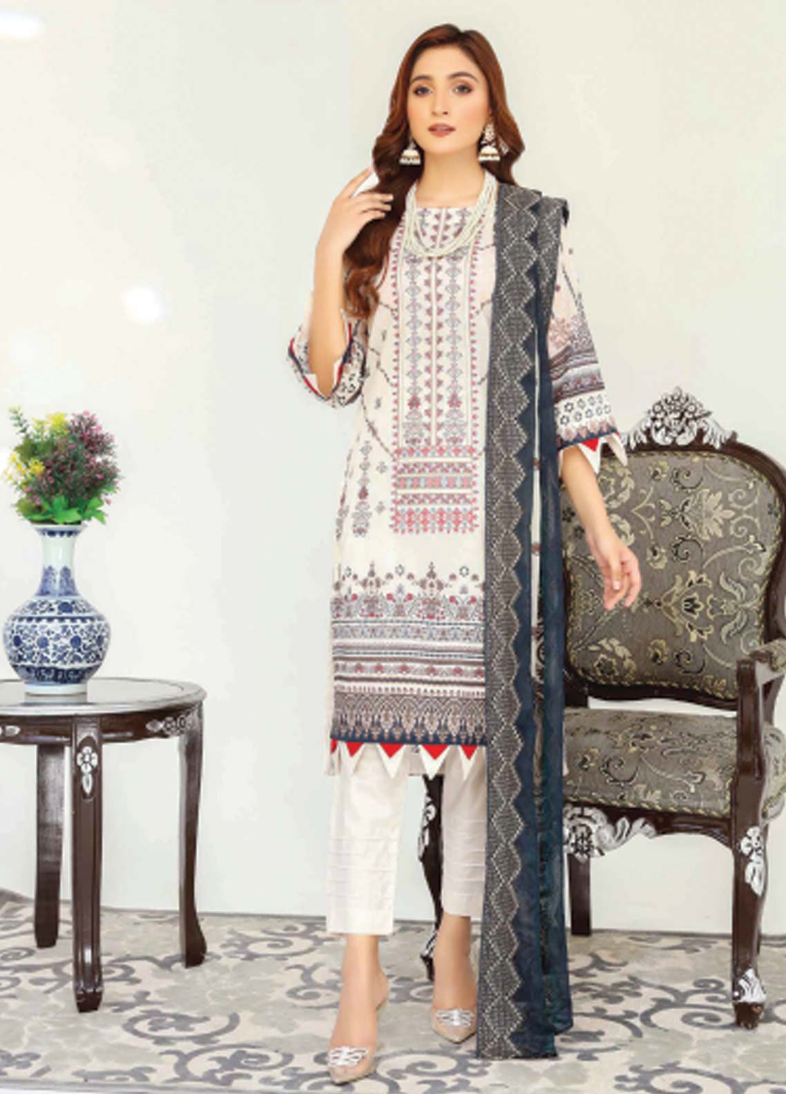D#07 Abisha Digital Emb Lawn Collection 623 V-50 D#07 Abisha Digital Emb Lawn Collection 623 V-50