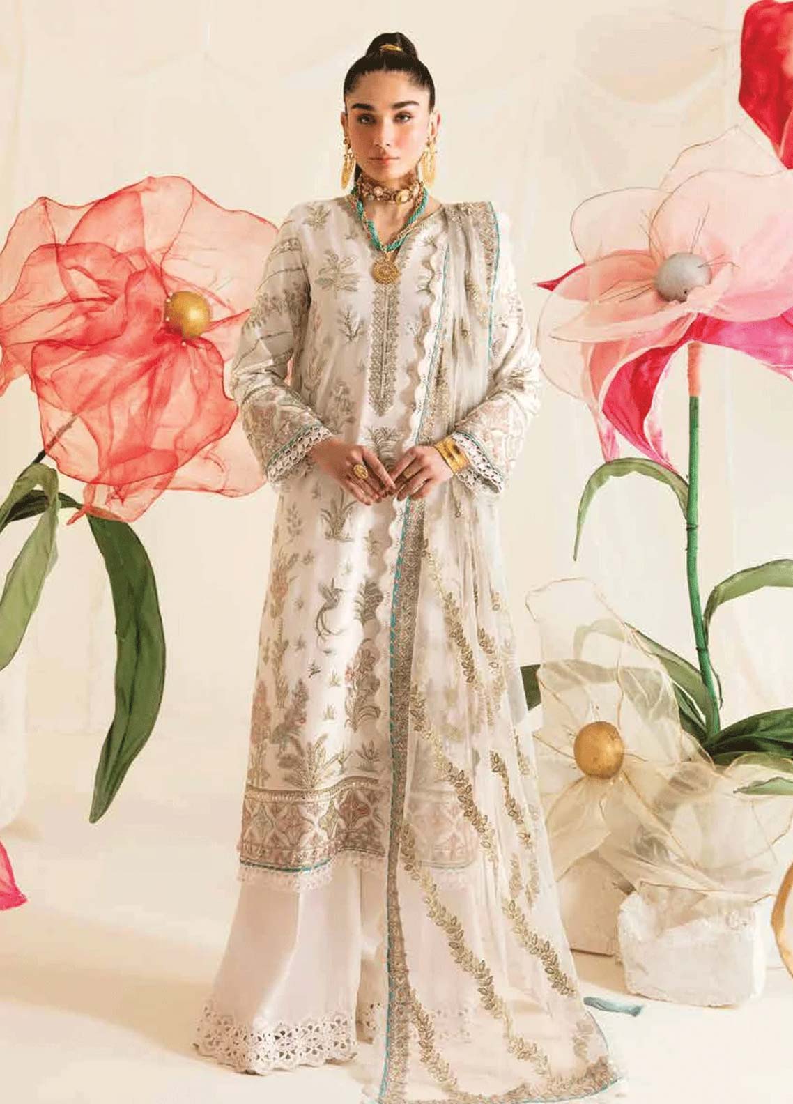 Ayzel By Afrozeh Embroidered Chiffon Unstitched 3 Piece Suit - 03 Ayzel By Afrozeh Embroidered Chiffon Unstitched 3 Piece Suit - 03