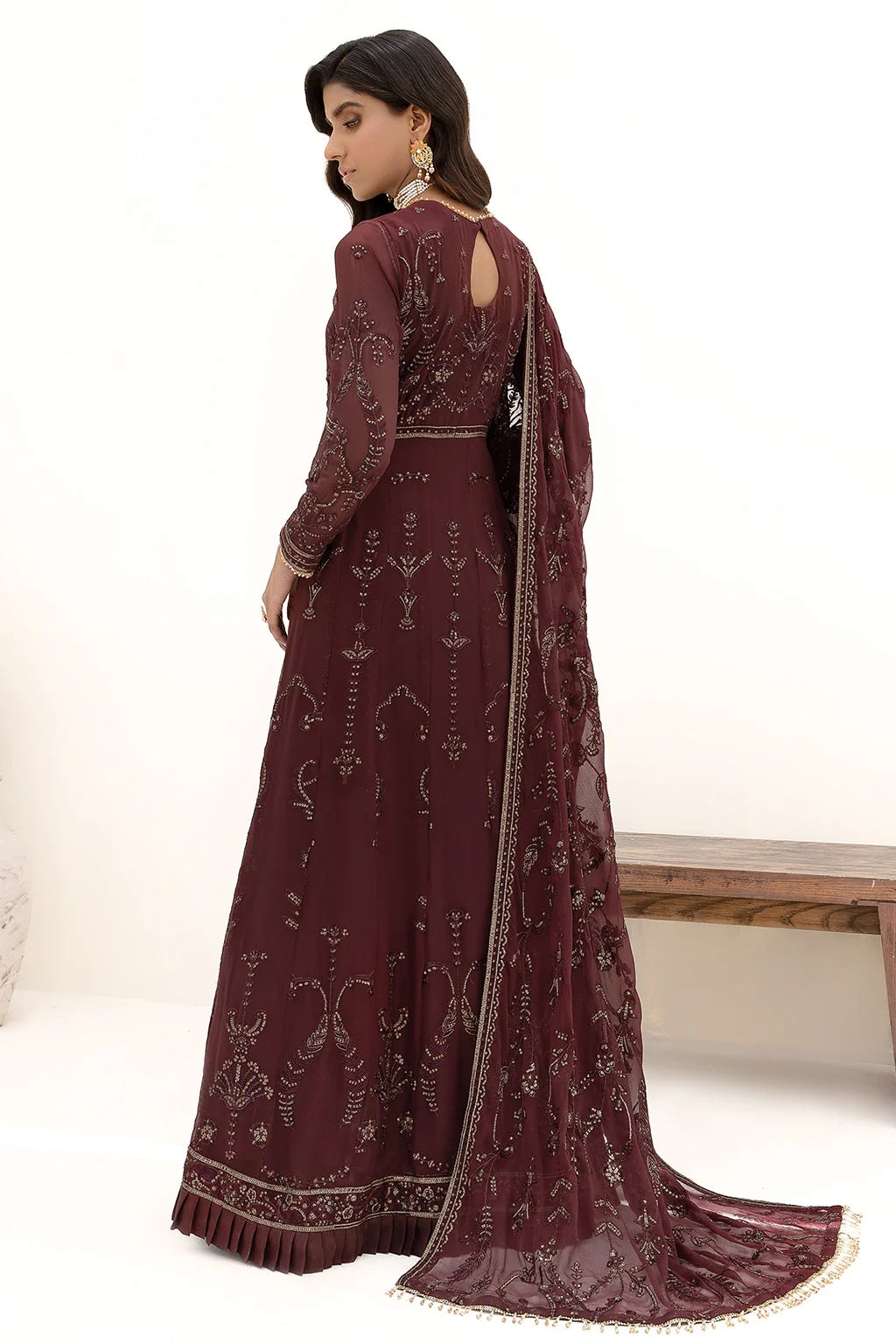 Nazneen By Zarif Embroidered Chiffon Unstitched 3 Piece Suit - 03 Nazneen By Zarif Embroidered Chiffon Unstitched 3 Piece Suit - 03