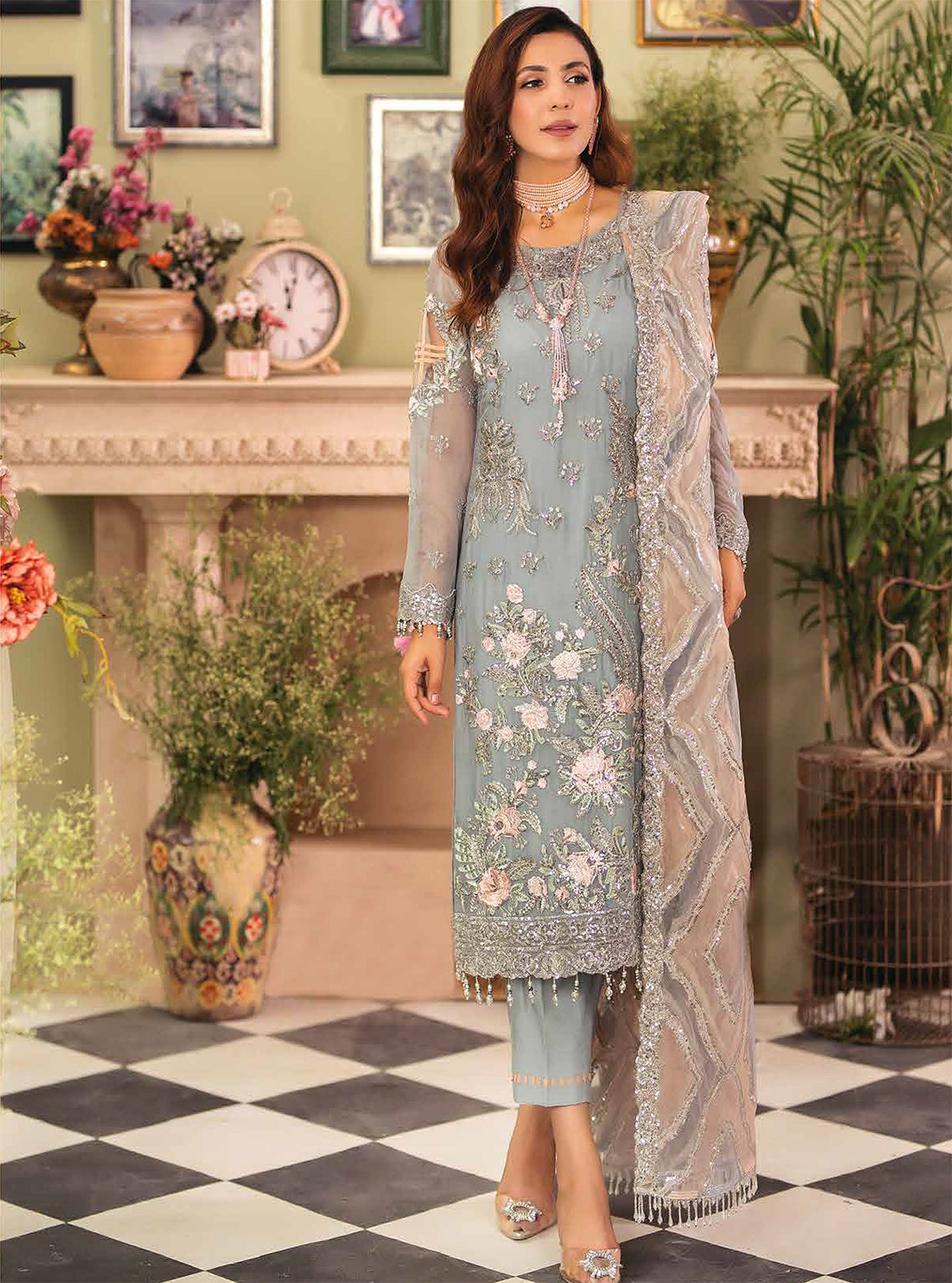 D#44 Imrozia Majestic Bagh Emb Chiffon Collection 823 D#44 Imrozia Majestic Bagh Emb Chiffon Collection 823