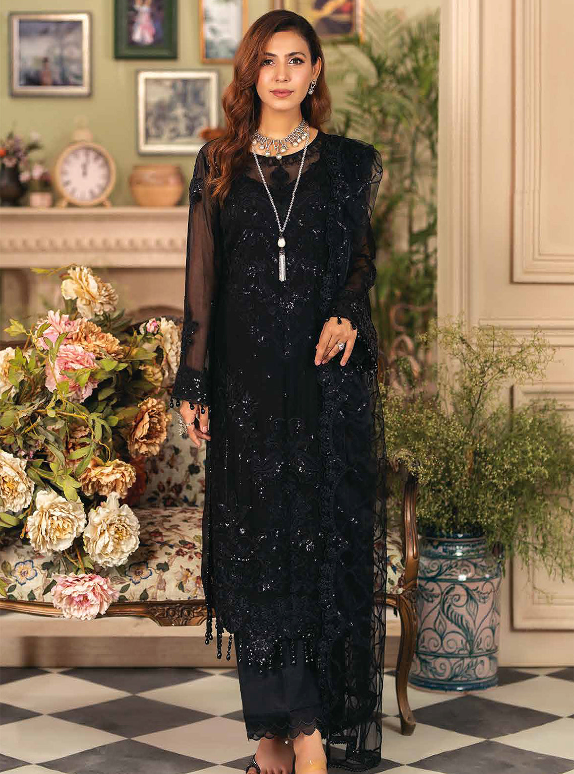 D#45 Imrozia Majestic Bagh Emb Chiffon Collection 823 D#45 Imrozia Majestic Bagh Emb Chiffon Collection 823