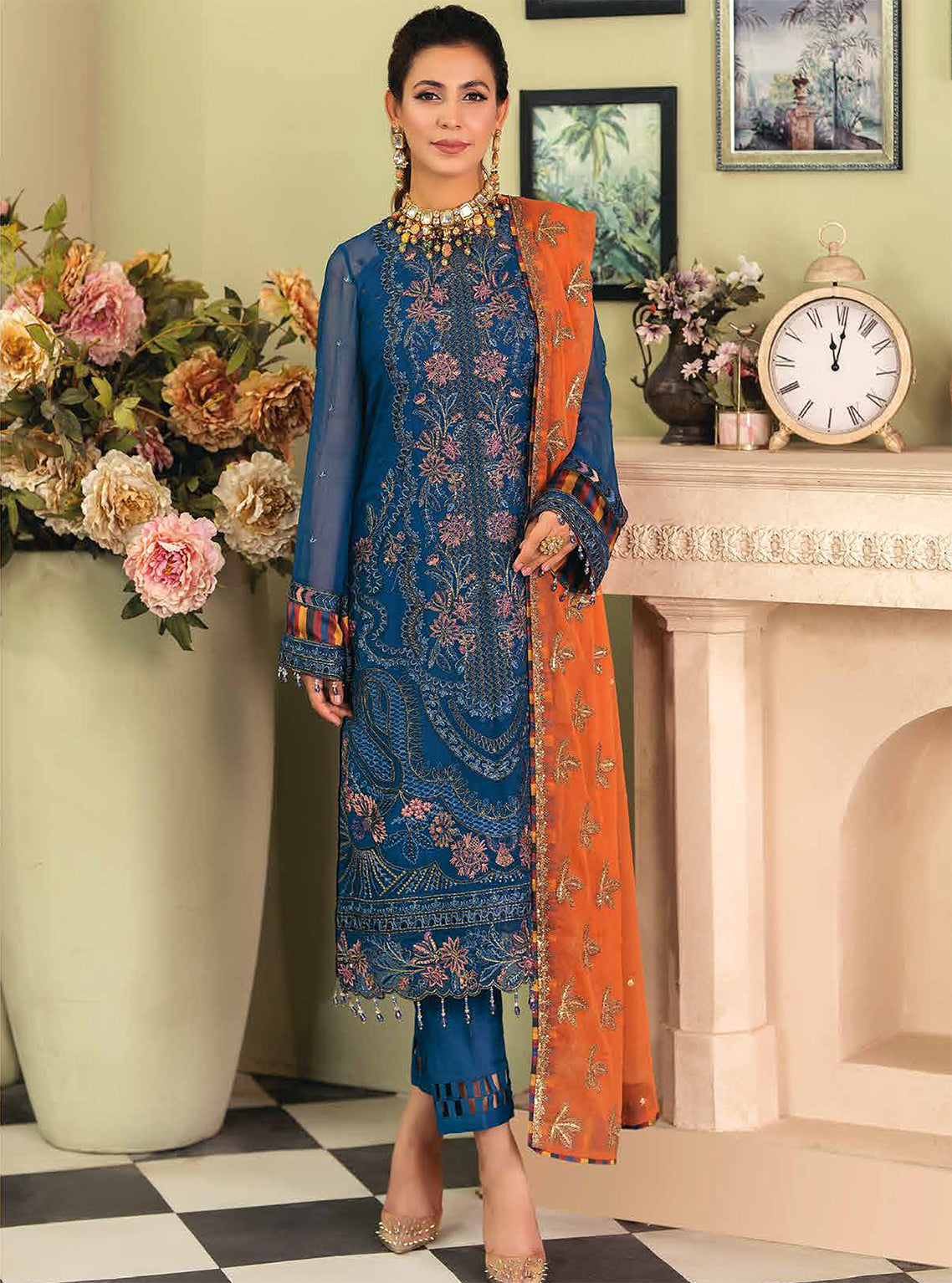D#47 Imrozia Majestic Bagh Emb Chiffon Collection 823 D#47 Imrozia Majestic Bagh Emb Chiffon Collection 823