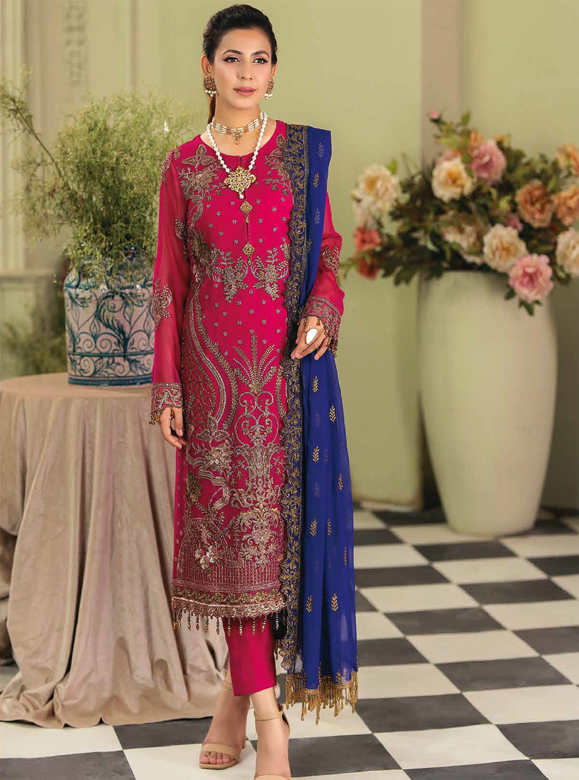D#48 Imrozia Majestic Bagh Emb Chiffon Collection 823 D#48 Imrozia Majestic Bagh Emb Chiffon Collection 823