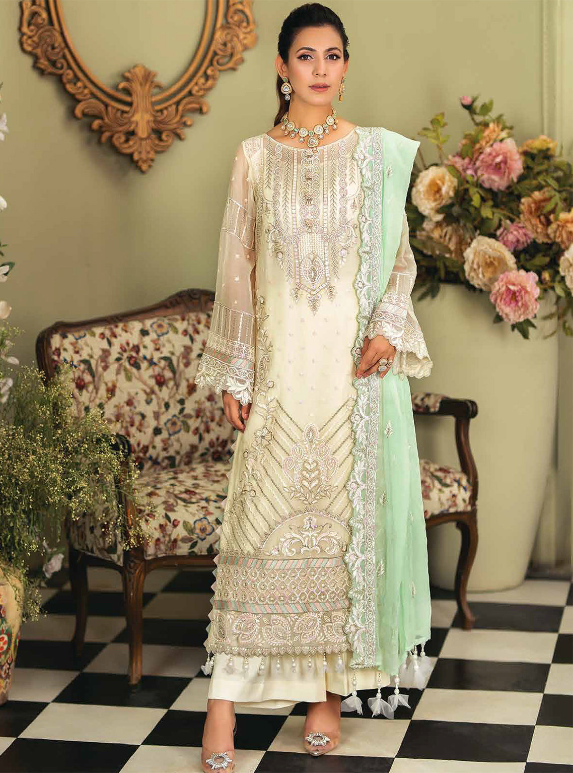 D#49 Imrozia Majestic Bagh Emb Chiffon Collection 823 D#49 Imrozia Majestic Bagh Emb Chiffon Collection 823
