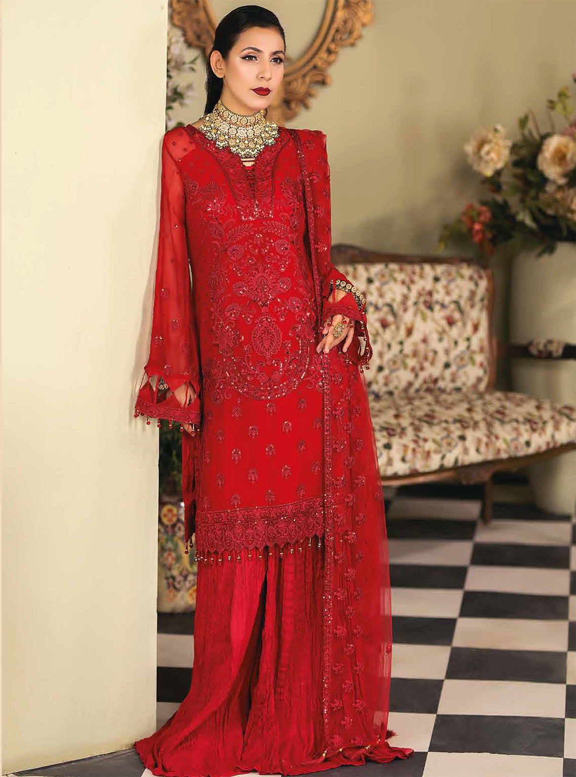 D#50 Imrozia Majestic Bagh Emb Chiffon Collection 823 D#50 Imrozia Majestic Bagh Emb Chiffon Collection 823