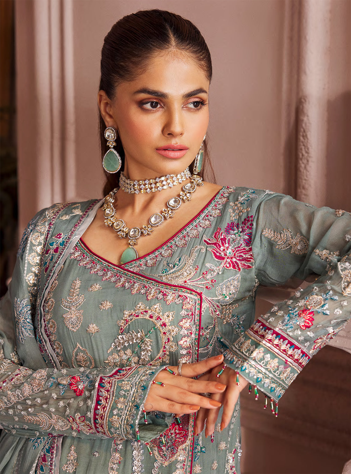 Elaine By Emaan Adeel Embroidered Chiffon Unstitched 3 Piece Suit - 04 Elaine By Emaan Adeel Embroidered Chiffon Unstitched 3 Piece Suit - 04