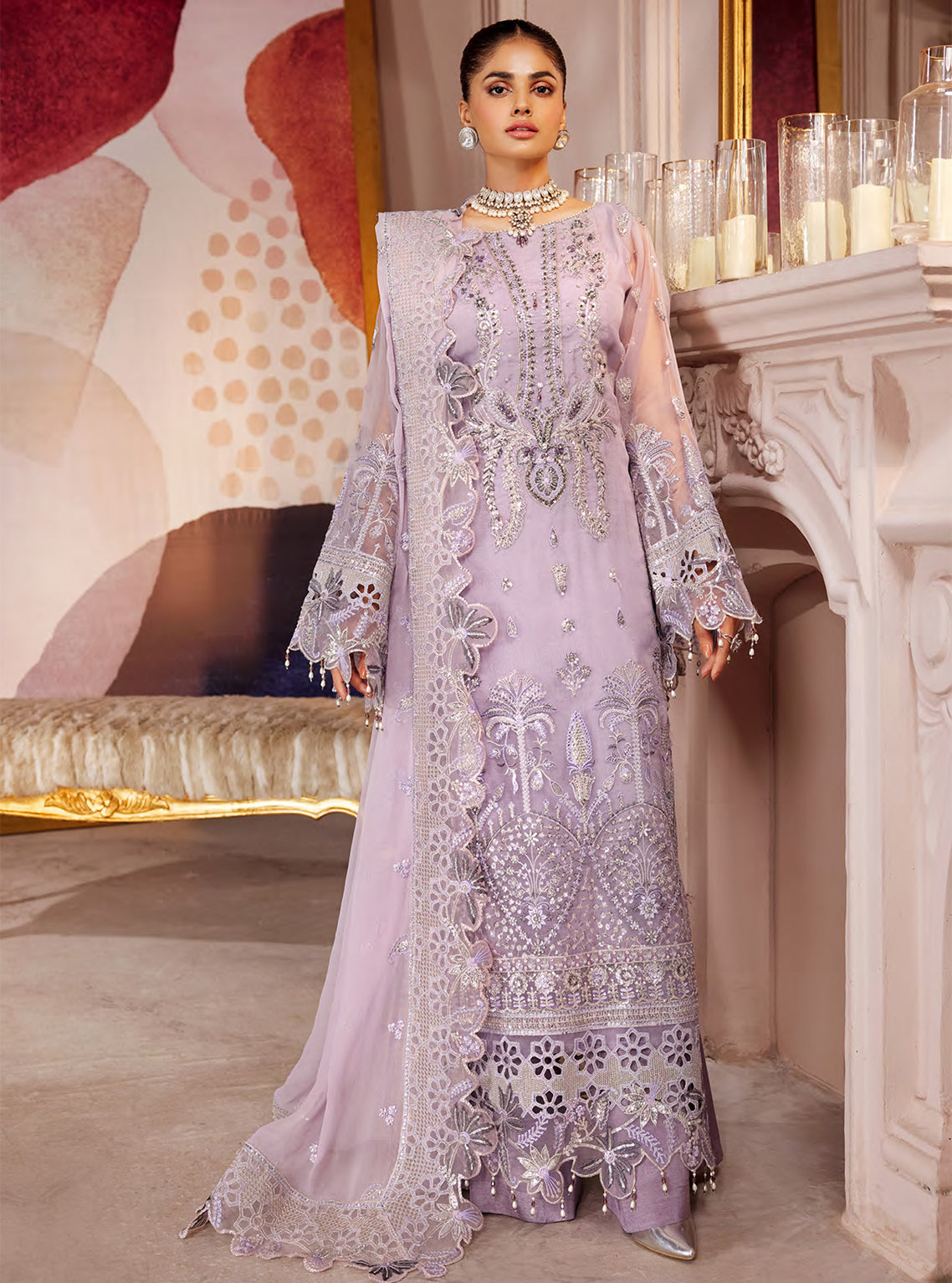 Elaine By Emaan Adeel Embroidered Chiffon Unstitched 3 Piece Suit - 05 Elaine By Emaan Adeel Embroidered Chiffon Unstitched 3 Piece Suit - 05