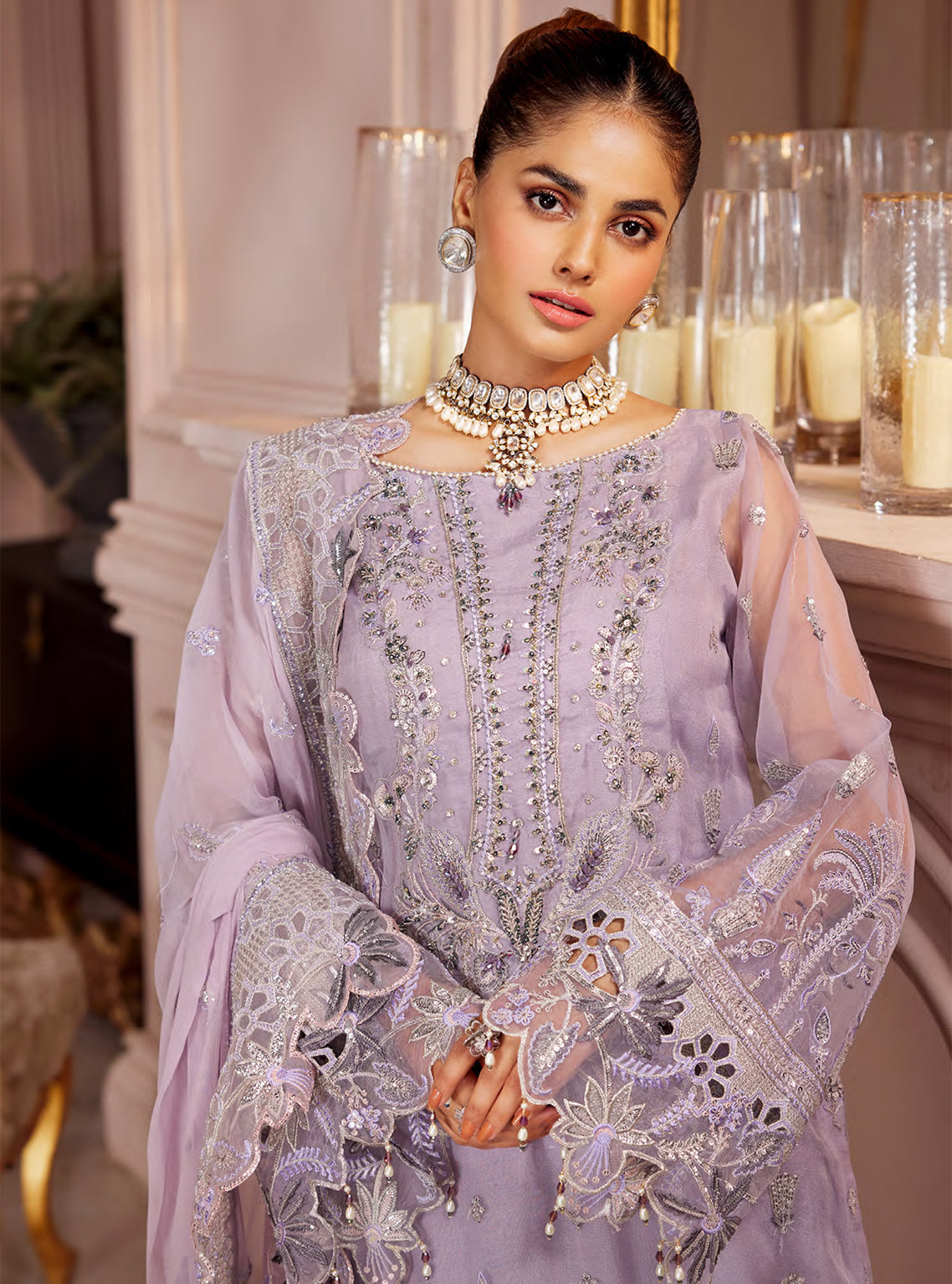 Elaine By Emaan Adeel Embroidered Chiffon Unstitched 3 Piece Suit - 05 Elaine By Emaan Adeel Embroidered Chiffon Unstitched 3 Piece Suit - 05