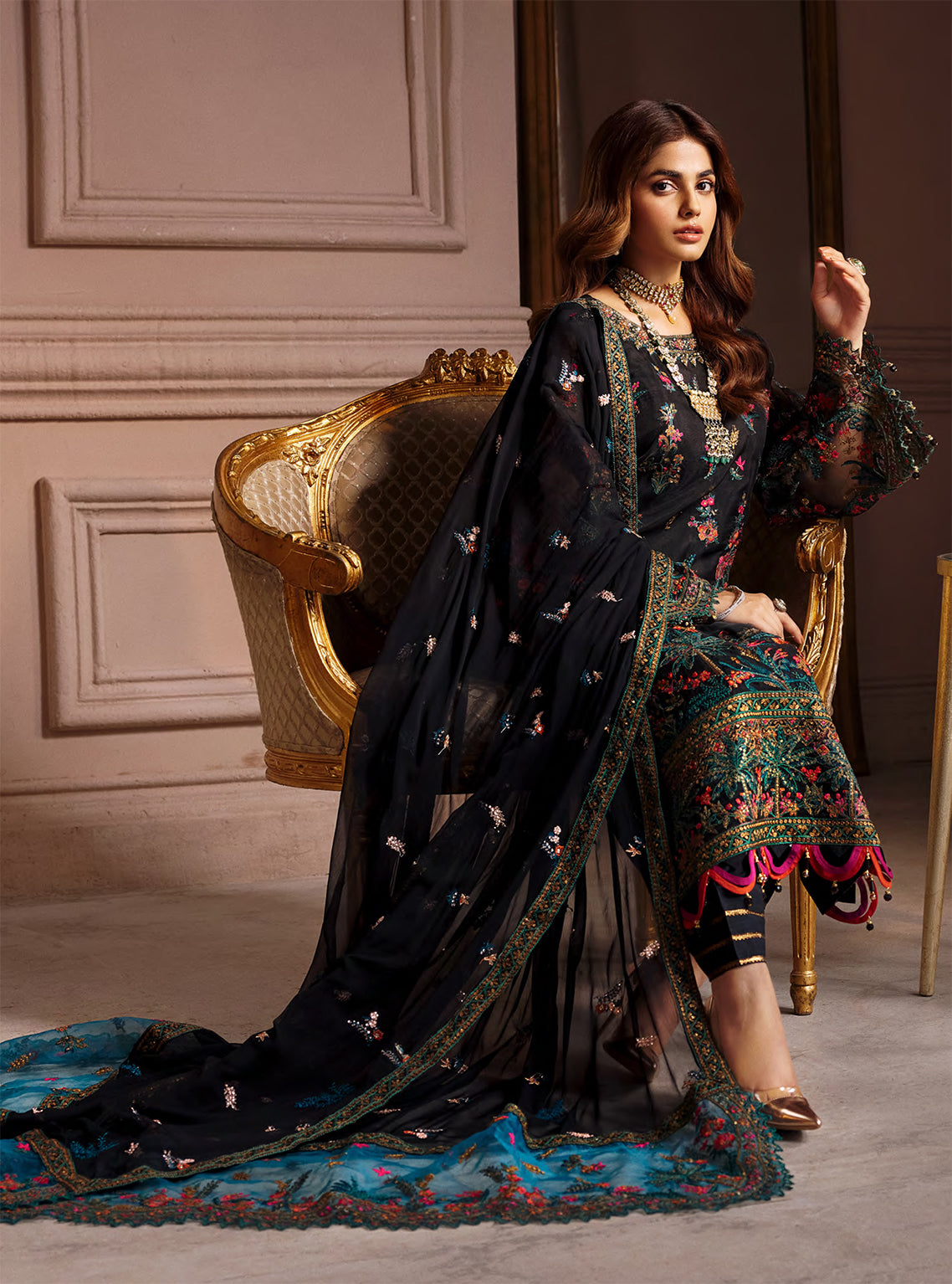 Elaine By Emaan Adeel Embroidered Organza Unstitched 3 Piece Suit - 06 Elaine By Emaan Adeel Embroidered Organza Unstitched 3 Piece Suit - 06
