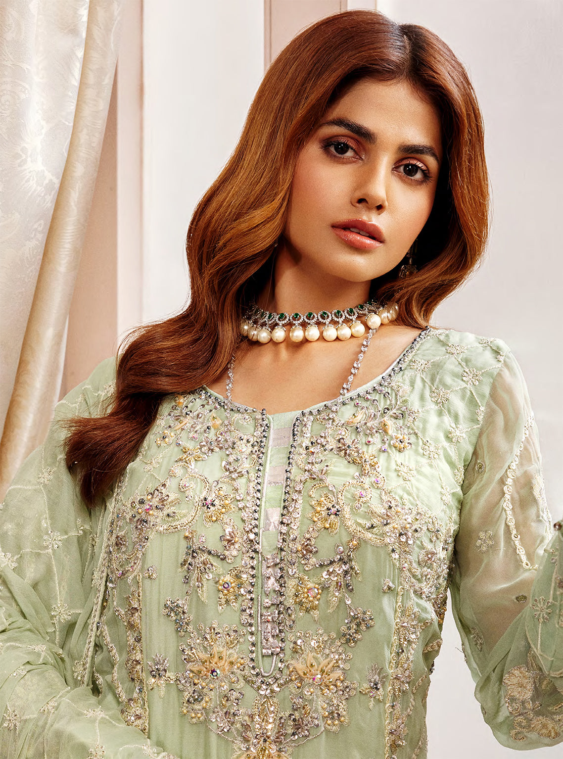 Elaine By Emaan Adeel Embroidered Organza Unstitched 3 Piece Suit - 09 Elaine By Emaan Adeel Embroidered Organza Unstitched 3 Piece Suit - 09
