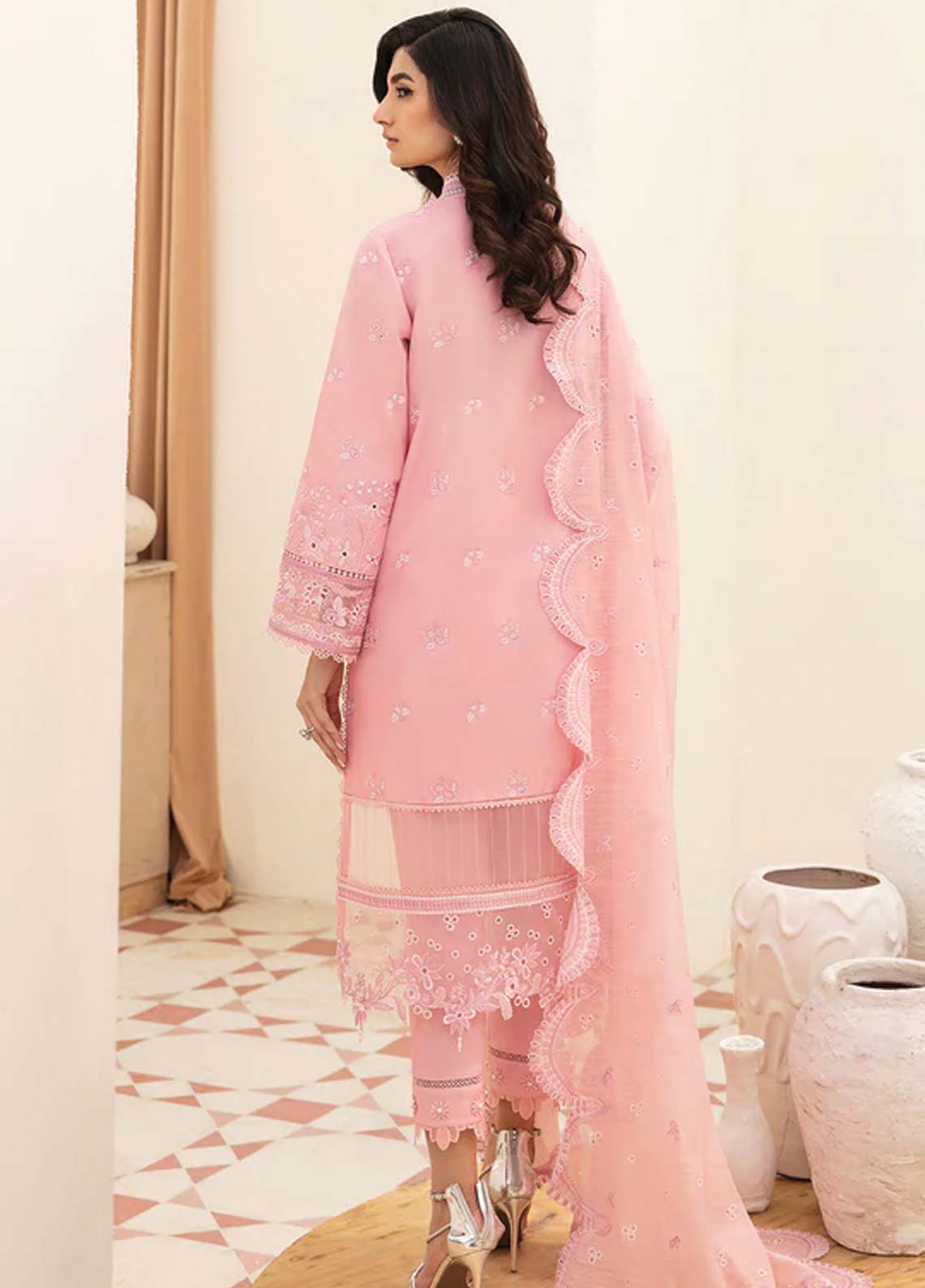 Afrozeh Embroidered Lawn Unstitched 3 Piece Suit - 02 Afrozeh Embroidered Lawn Unstitched 3 Piece Suit - 02