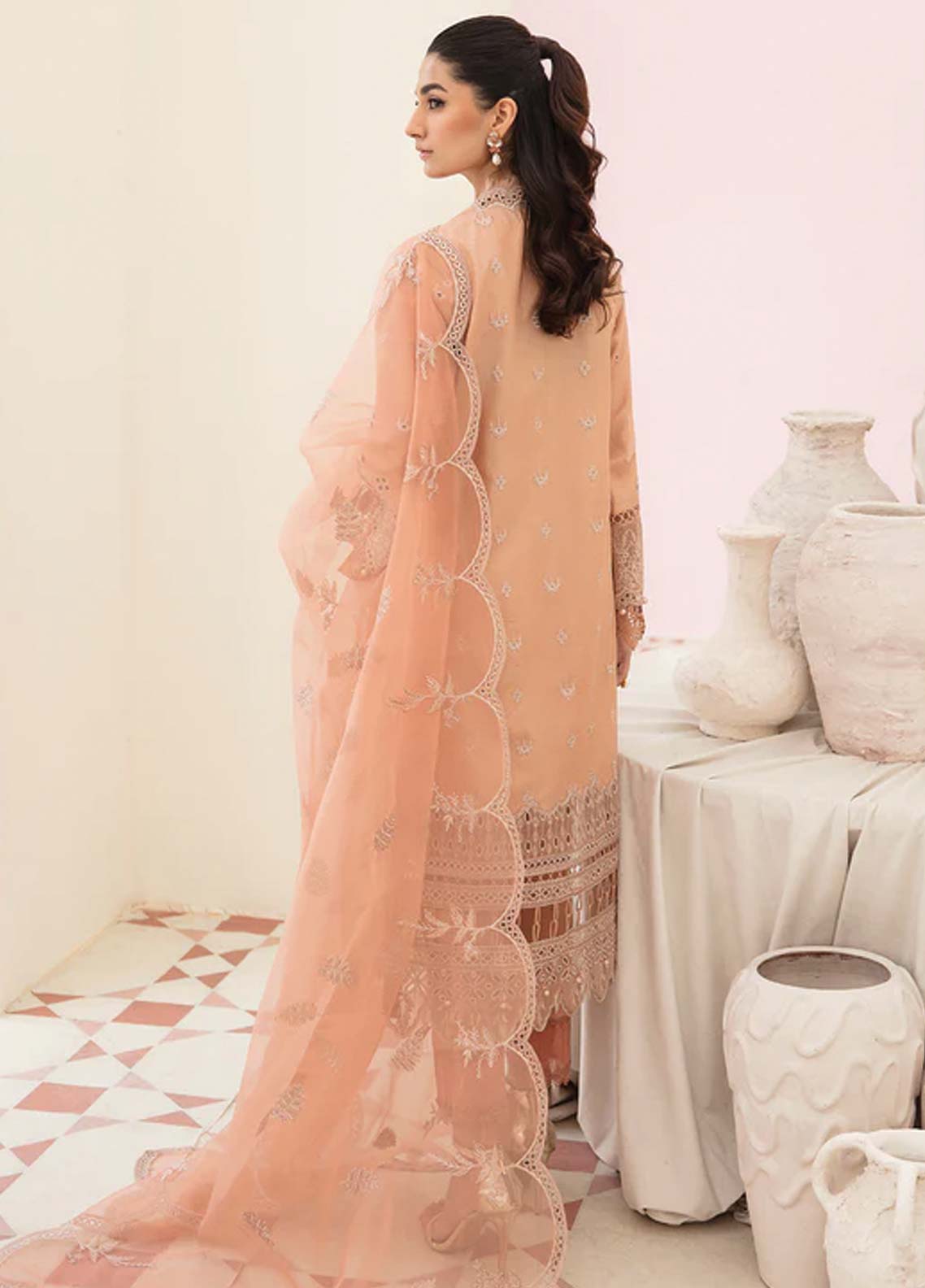 Afrozeh Embroidered Lawn Unstitched 3 Piece Suit - 06 Afrozeh Embroidered Lawn Unstitched 3 Piece Suit - 06