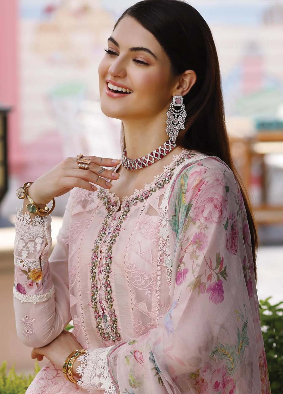 D#10 Noor By Saadia Asad Eid Handwork Schiffli Laserkari Collection 623 D#10 Noor By Saadia Asad Eid Handwork Schiffli Laserkari Collection 623