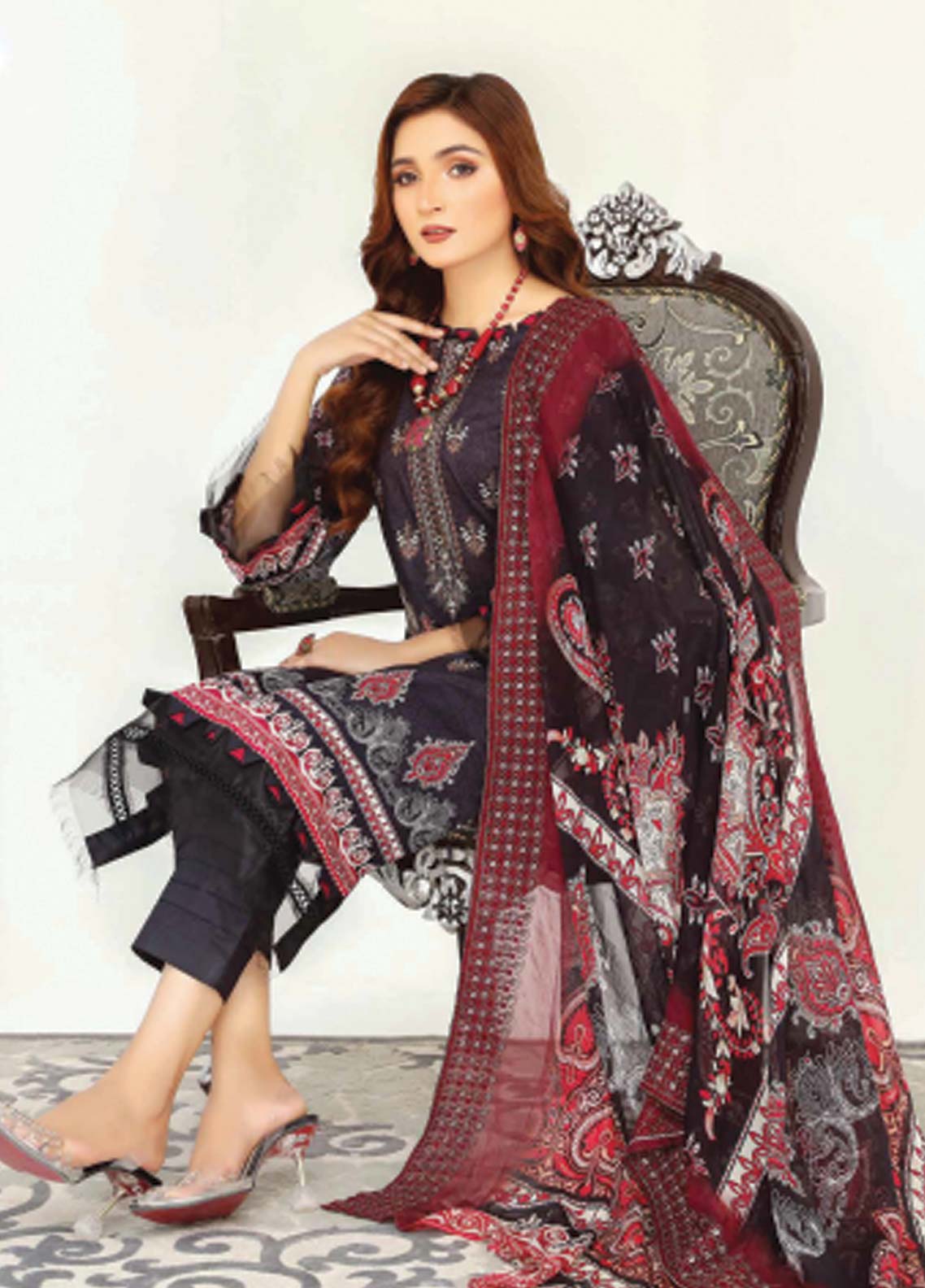 D#06 Abisha Digital Emb Lawn Collection 623 V-50 D#06 Abisha Digital Emb Lawn Collection 623 V-50