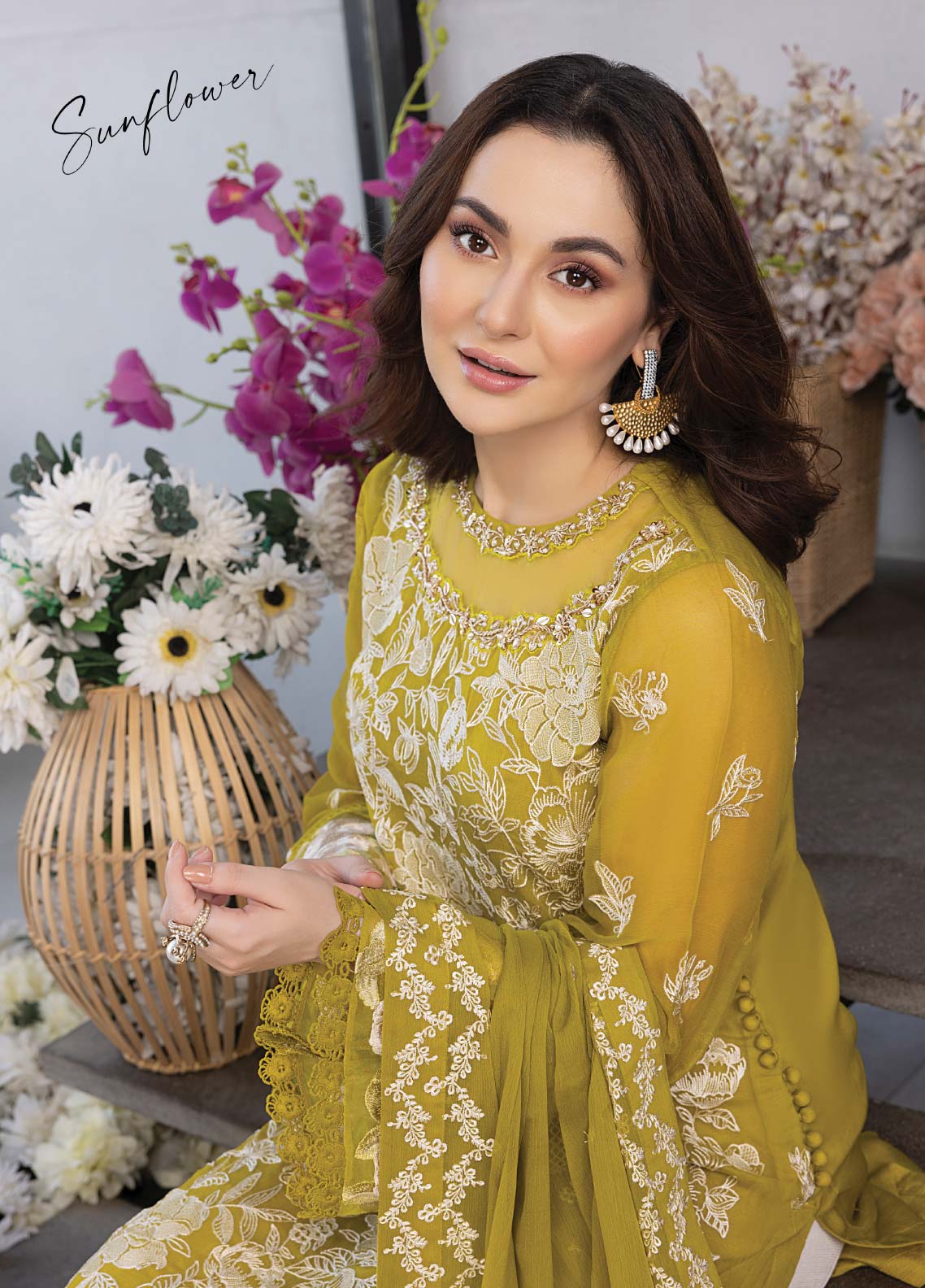 Azure Embroidered Chiffon Unstitched 3 Piece Suit - 27 Azure Embroidered Chiffon Unstitched 3 Piece Suit - 27