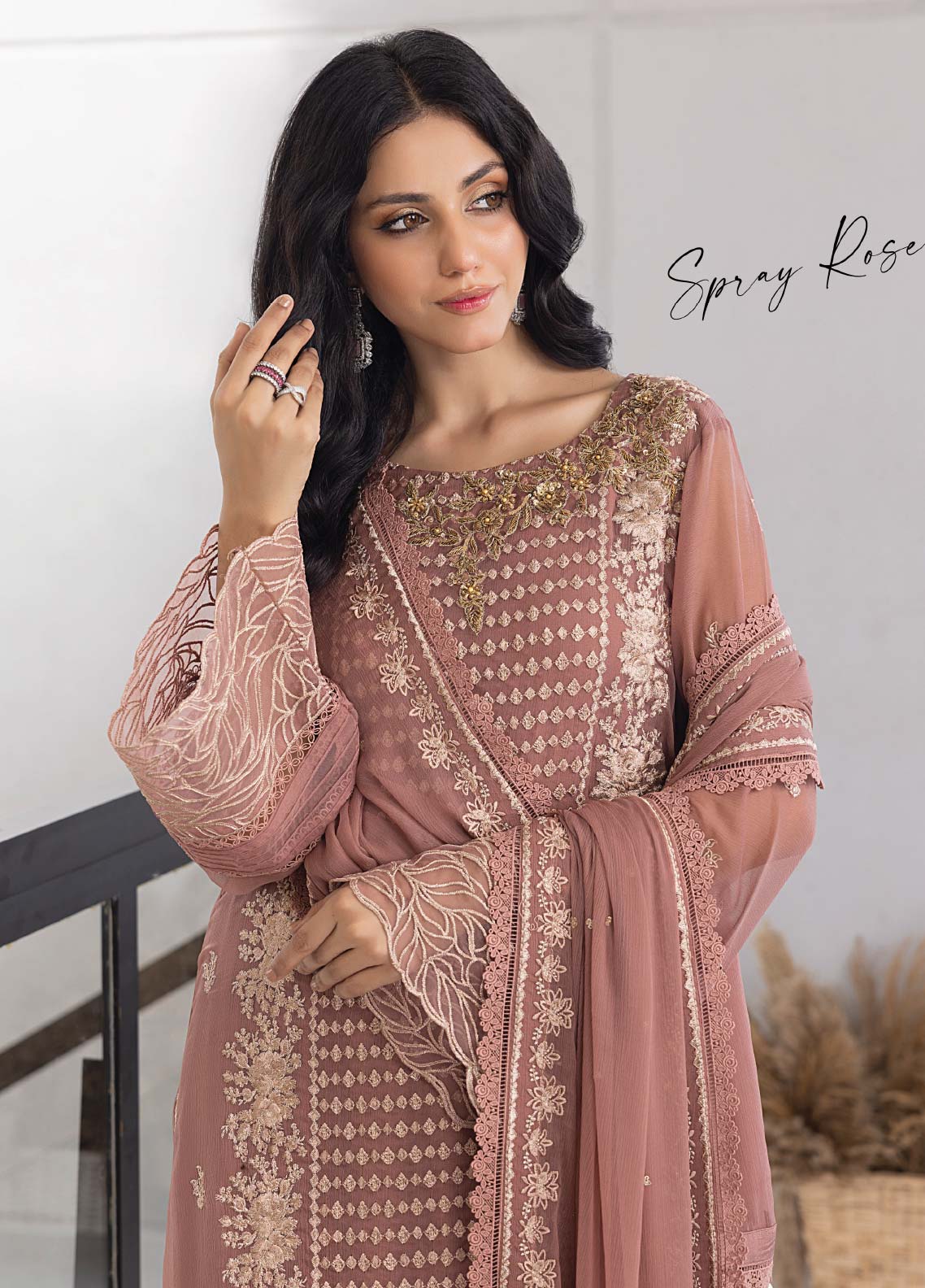 Azure Embroidered Chiffon Unstitched 3 Piece Suit - 29 Azure Embroidered Chiffon Unstitched 3 Piece Suit - 29