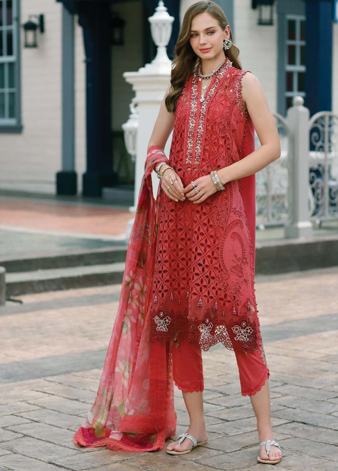 D#08 Noor By Saadia Asad Eid Handwork Schiffli Laserkari Collection 623 D#08 Noor By Saadia Asad Eid Handwork Schiffli Laserkari Collection 623