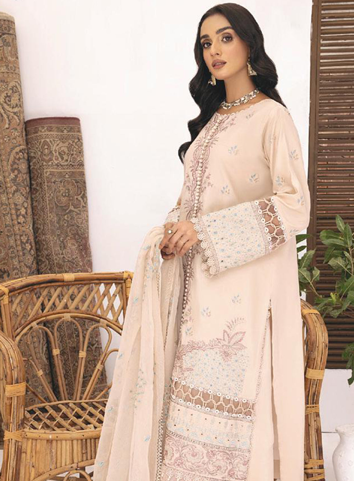 Kastoori By Awwal Embroidered Viscose Unstitched 3 Piece Suit - 05 Kastoori By Awwal Embroidered Viscose Unstitched 3 Piece Suit - 05