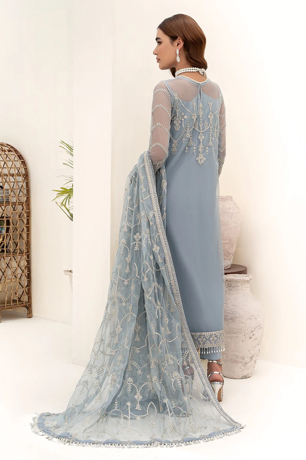 Nazneen By Zarif Embroidered Net Unstitched 3 Piece Suit - 06 Nazneen By Zarif Embroidered Net Unstitched 3 Piece Suit - 06