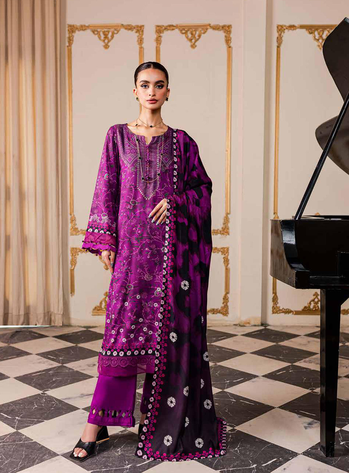 Signature Printes By Nureh Printed Marina Unstitched 3 Piece Suit - 79 Signature Printes By Nureh Printed Marina Unstitched 3 Piece Suit - 79