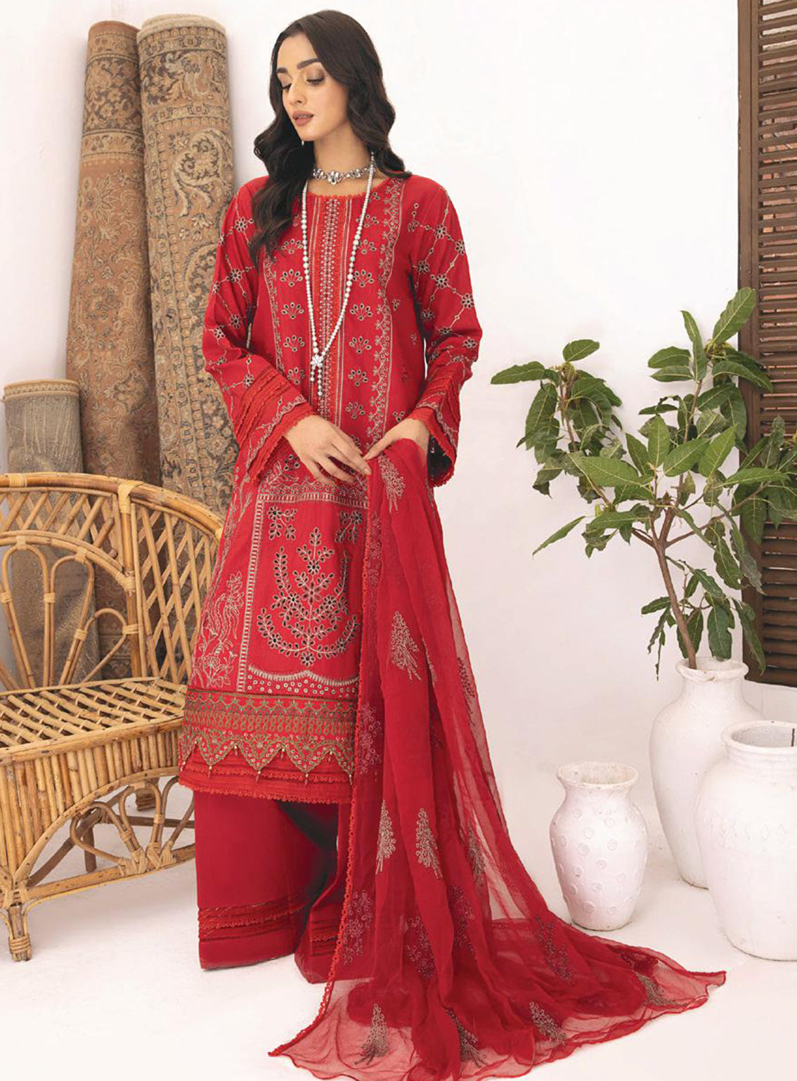 Kastoori By Awwal Embroidered Viscose Unstitched 3 Piece Suit - 09 Kastoori By Awwal Embroidered Viscose Unstitched 3 Piece Suit - 09